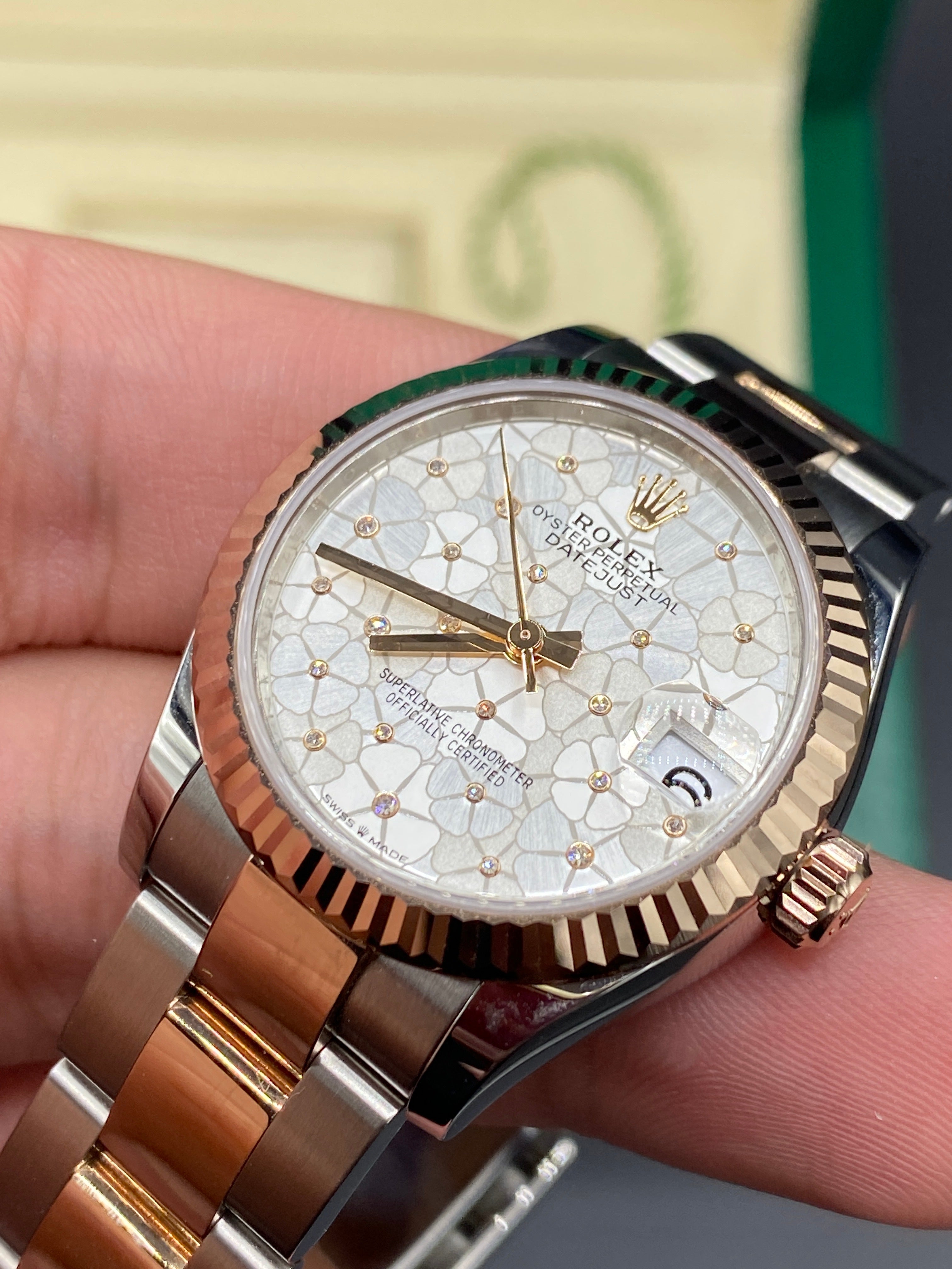 Rolex Datejust 31 278271 Silber Floral Oyster 2024