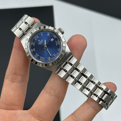 Tudor Tudor Royal 28 mm 28300-0006 Blauer römischer Stahl 2024