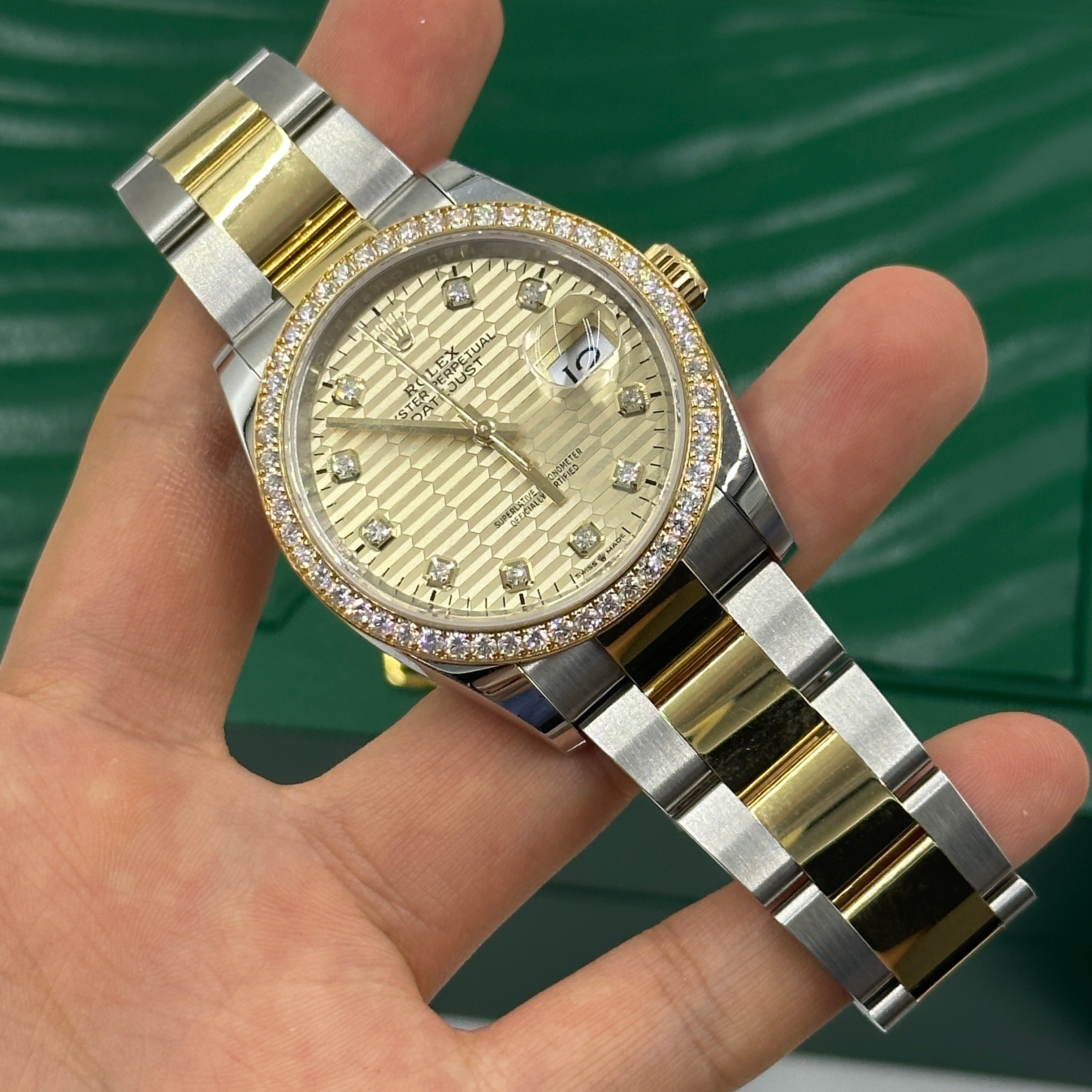 Rolex Datejust 36 126283RBR Champ Fluted Oyster 2024
