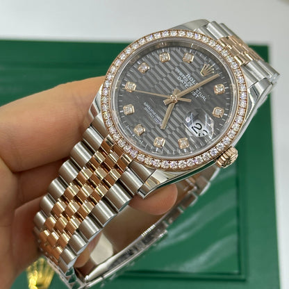 Rolex Datejust 36 126281RBR G Grau geriffelt Jubilee 2024