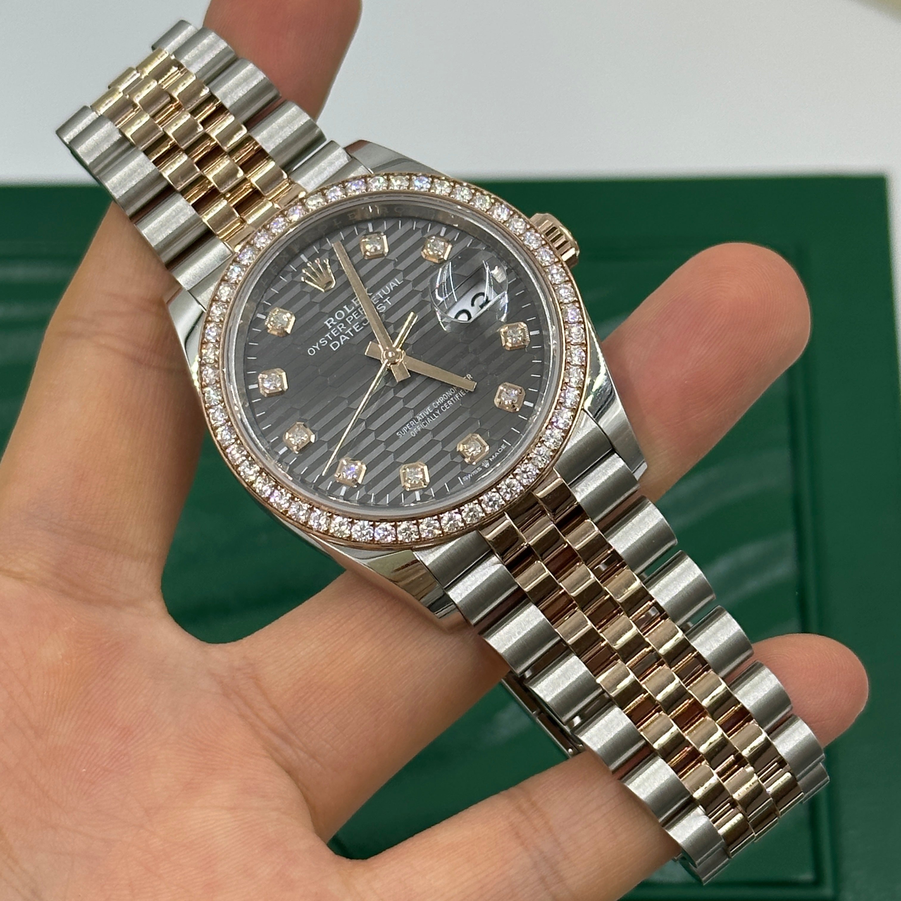 Rolex Datejust 36 126281RBR G Grau geriffelt Jubilee 2024