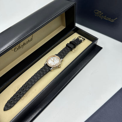 Chopard Happy Sport 30 mm 278590-6003 Weiß mit Diamantbesatz (Lünette aus Roségold) 2025