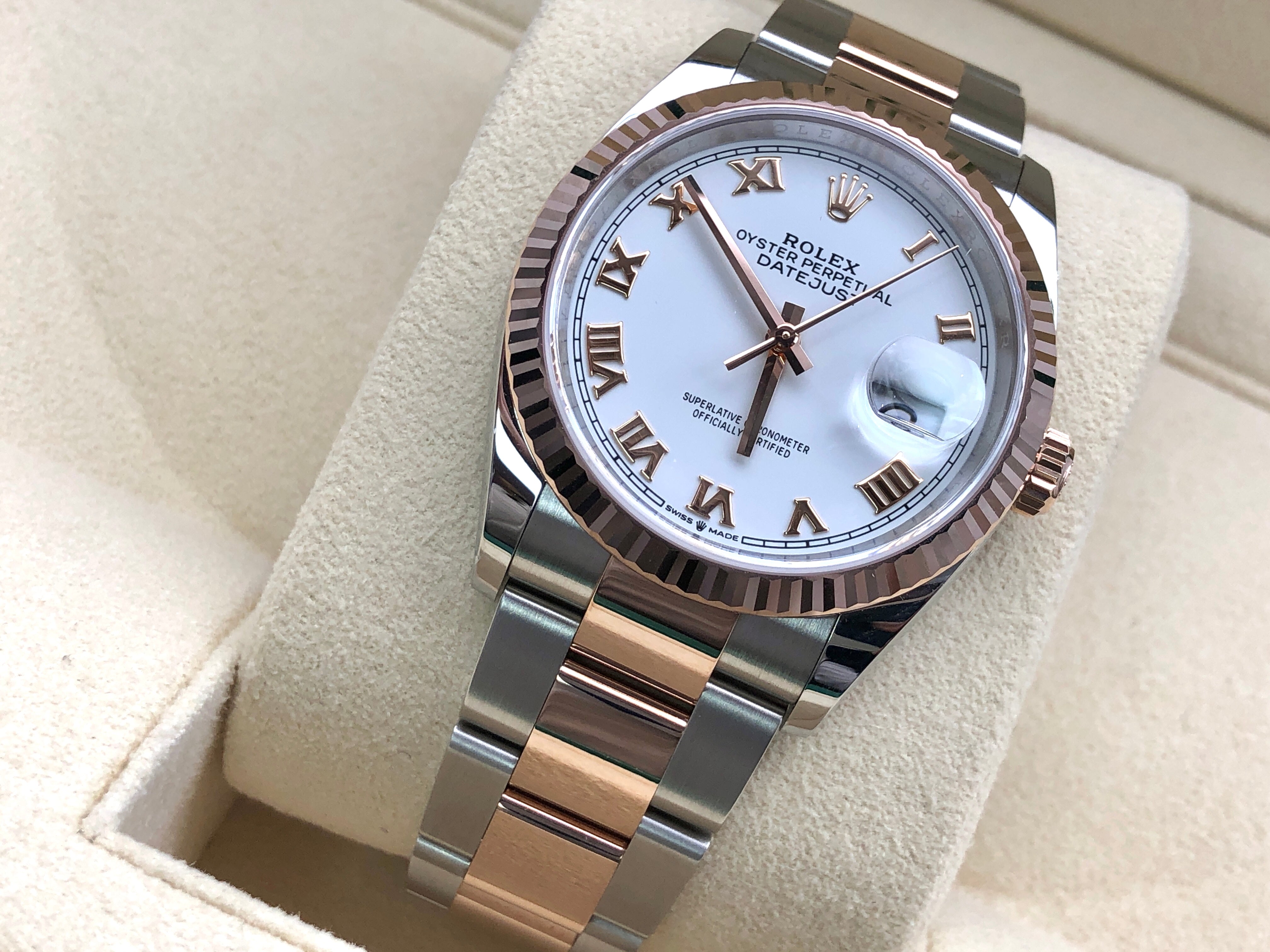 Rolex Datejust 36 126231 Weiße römische Auster 2025