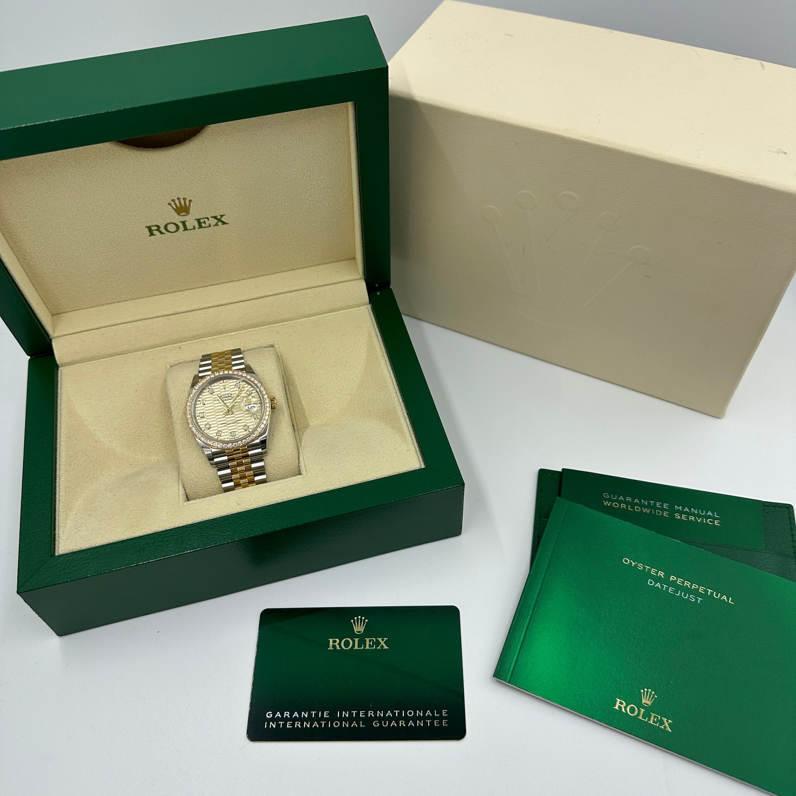 Rolex Datejust 36 126283RBR Champ Fluted Jubilee 2024