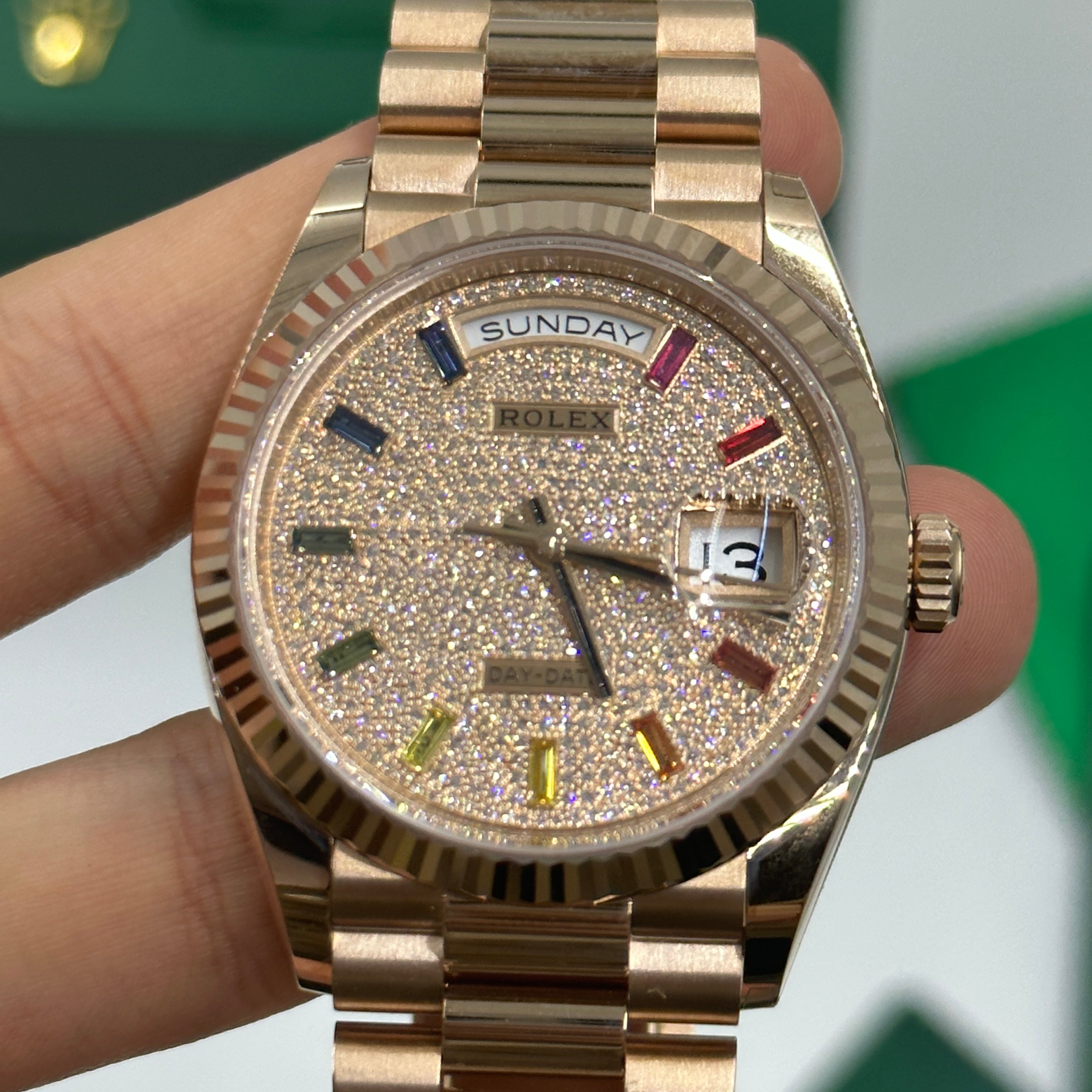 Rolex Day-Date 36 36mm 128235A Pavé 2025