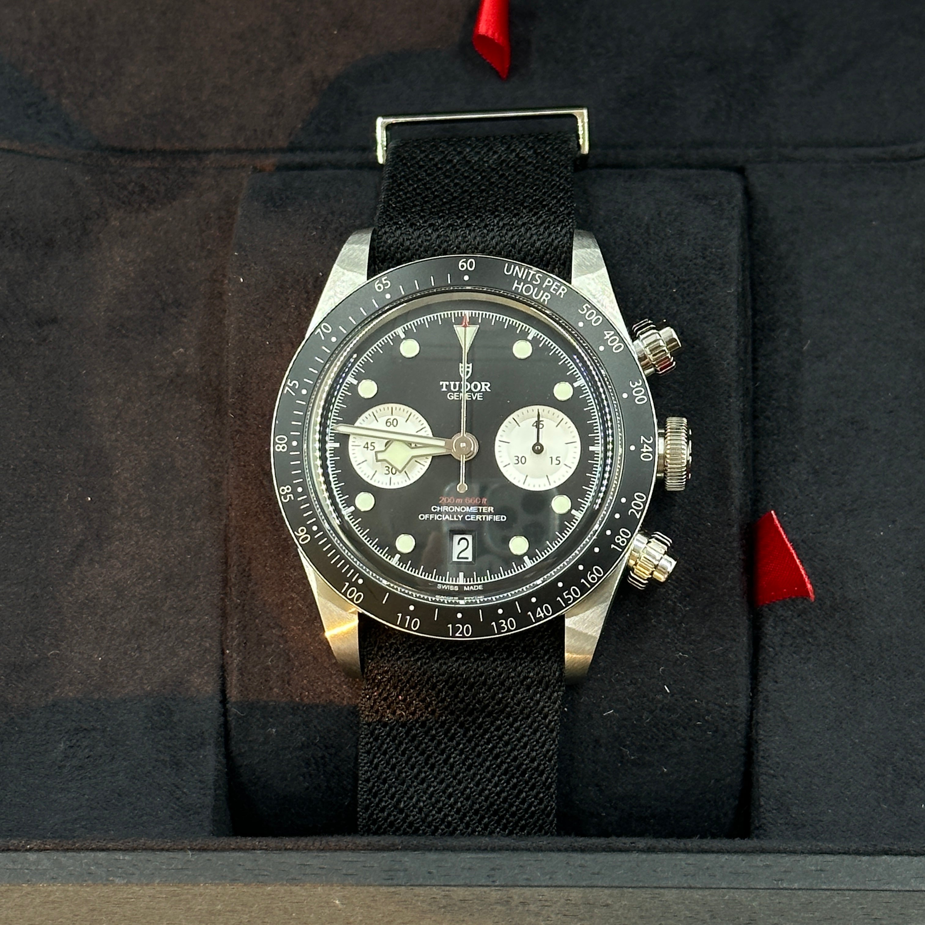 Tudor Black Bay Chrono 41 mm 79360N-0007 Schwarz gewebt 2023