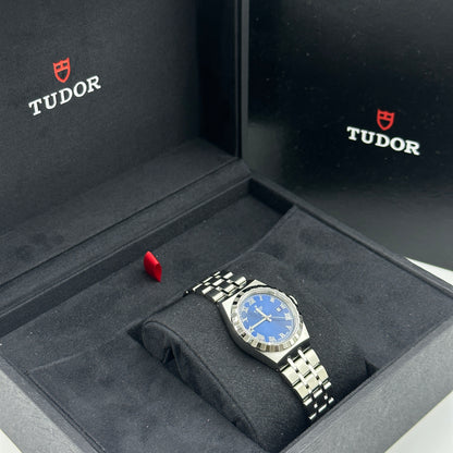 Tudor Tudor Royal 28 mm 28300-0006 Blauer römischer Stahl 2024