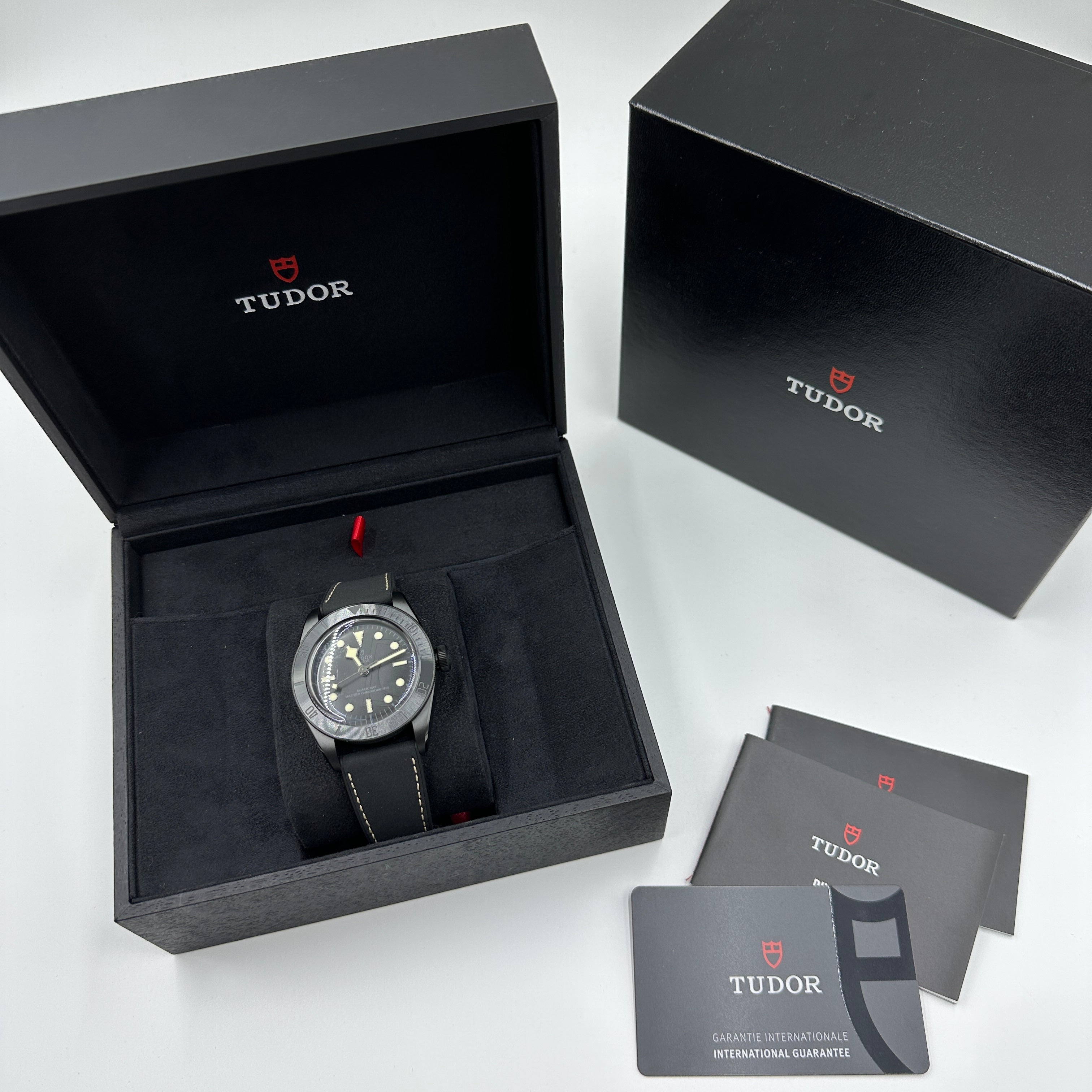 Tudor Black Bay Keramik 41 mm 79210Cnu-0001 Schwarzes Leder 2023