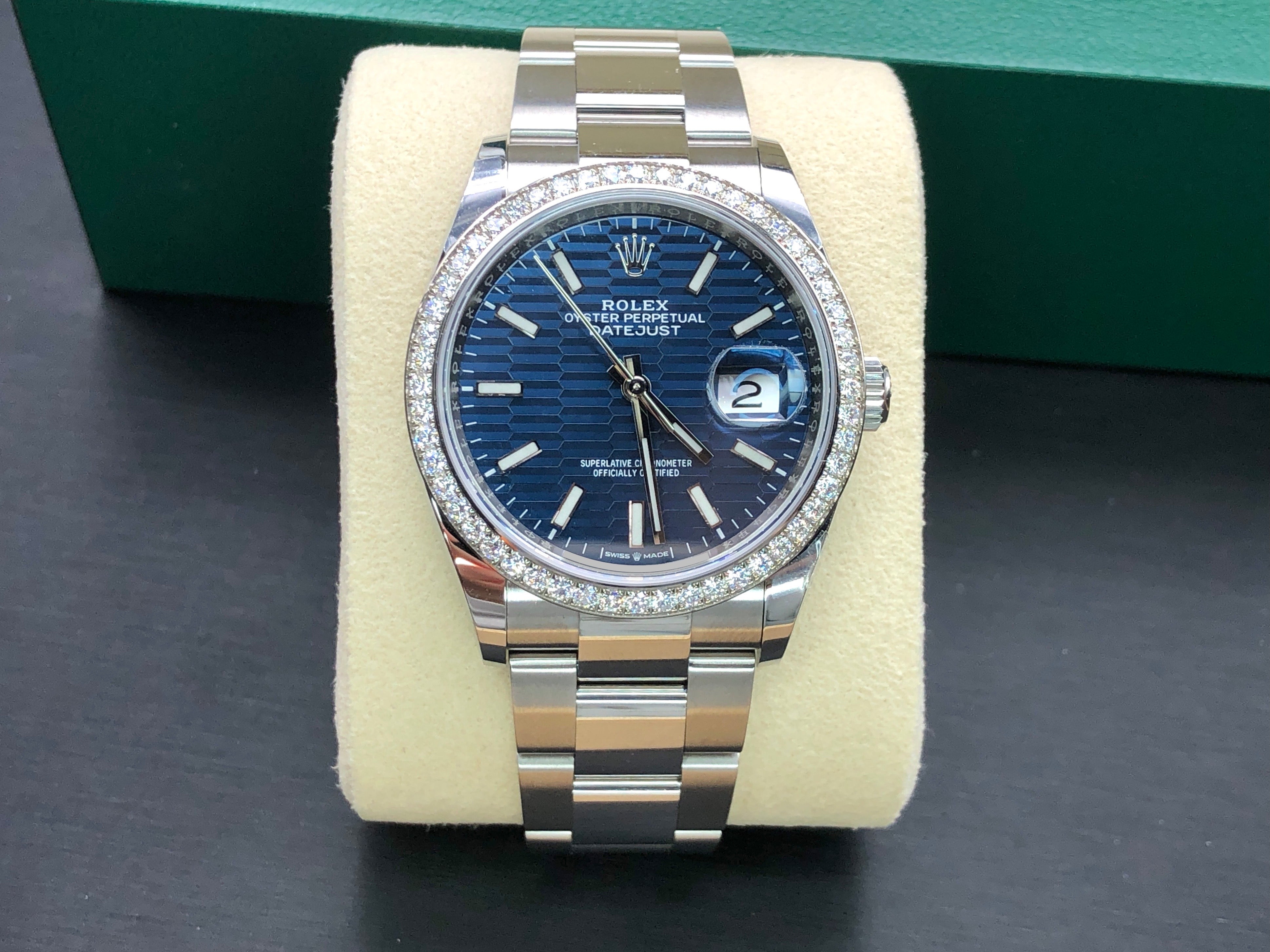 Rolex Datejust 36 126284RBR Geriffelte blaue Auster 2021