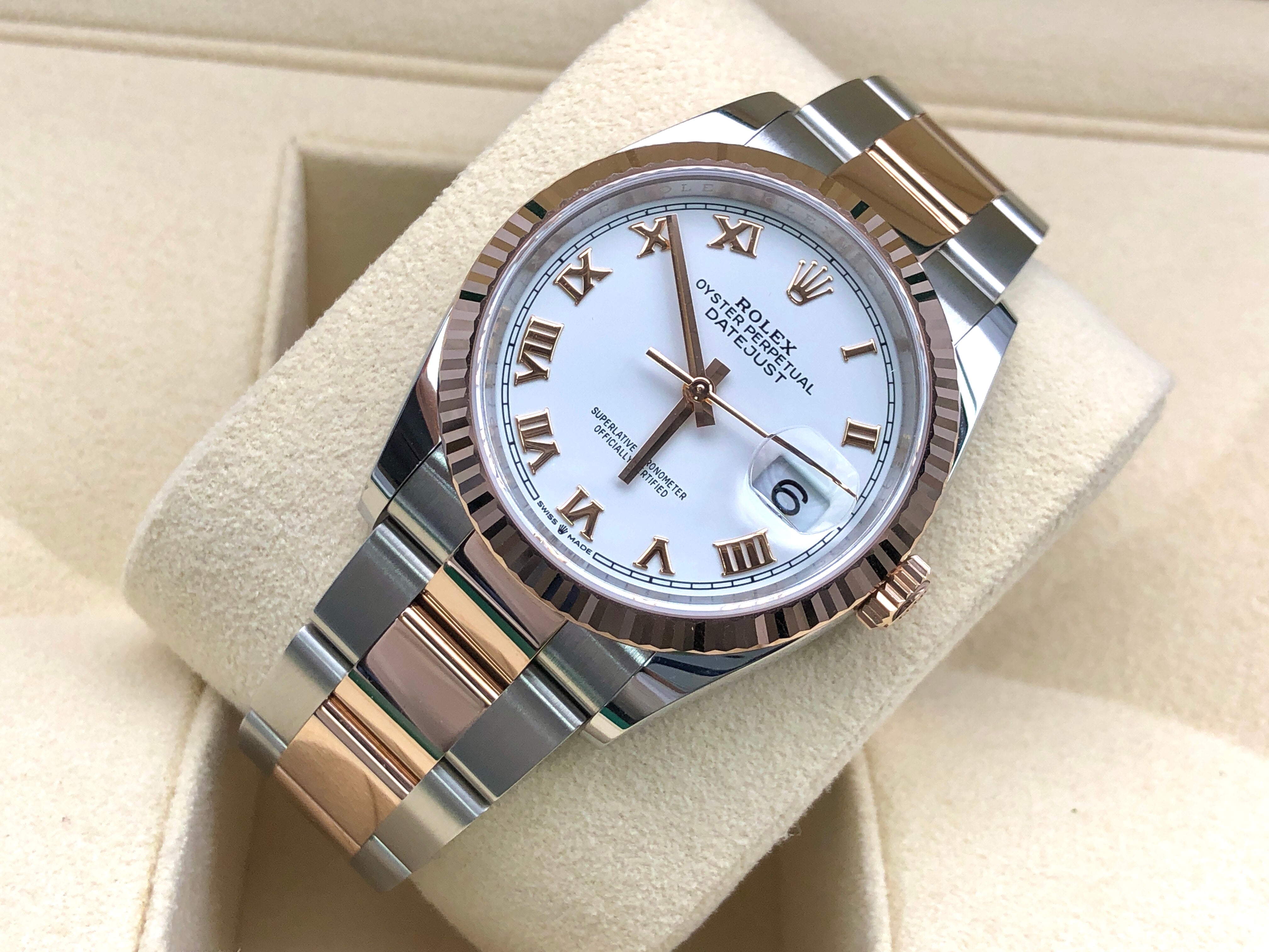 Rolex Datejust 36 126231 Weiße römische Auster 2025