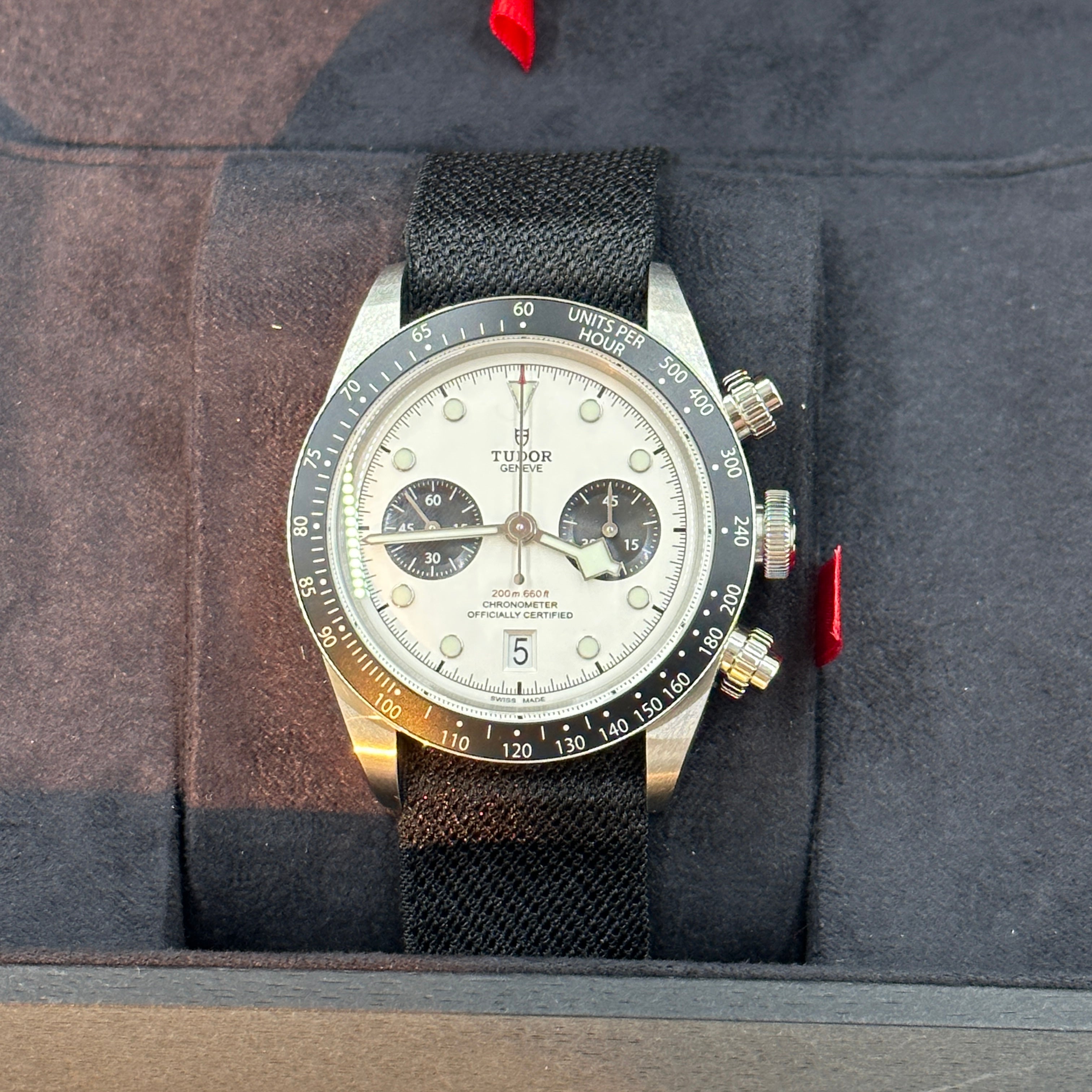 Tudor Black Bay Chrono 41 mm 79360N-0008 Weiß gewebt 2024