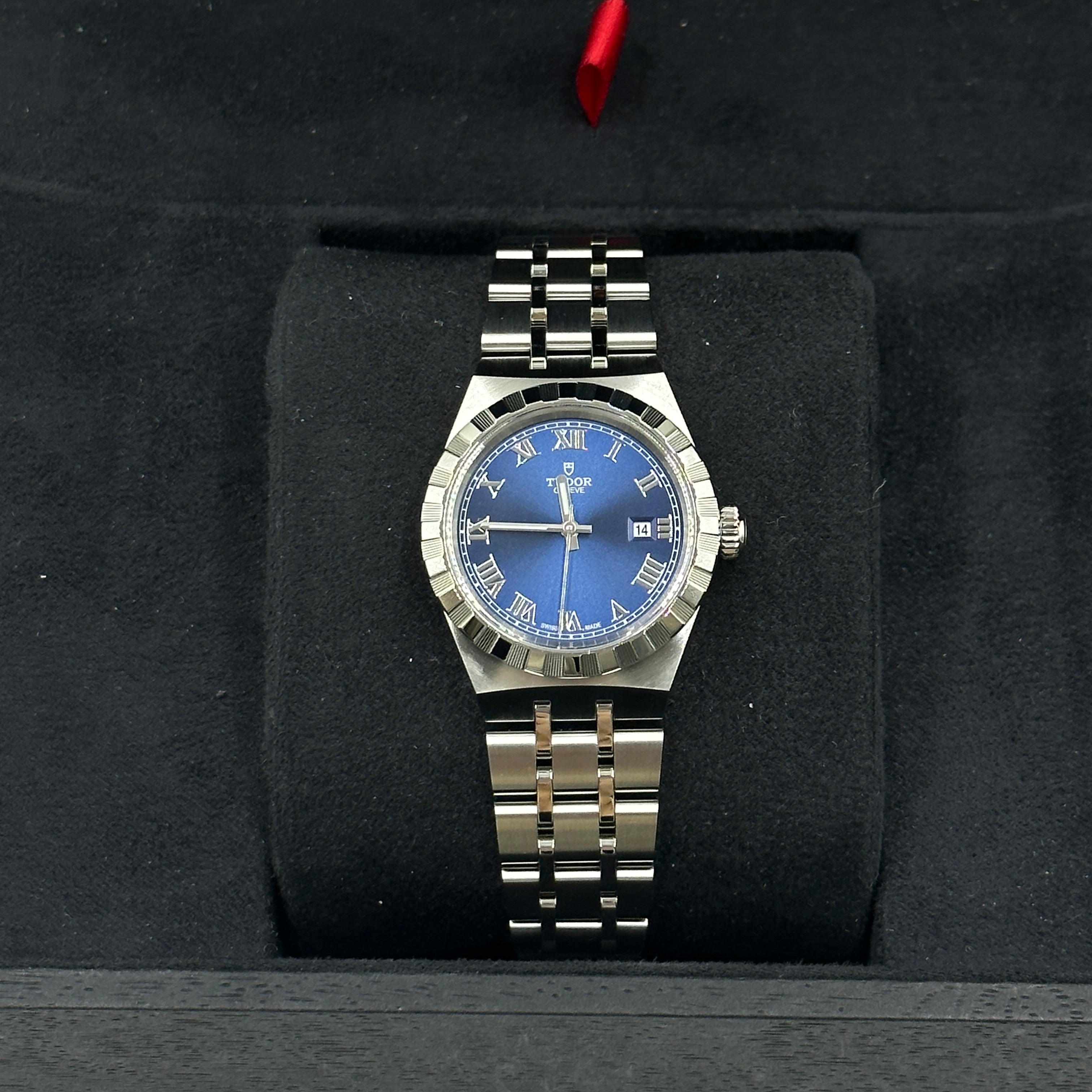 Tudor Tudor Royal 28 mm 28300-0006 Blauer römischer Stahl 2024