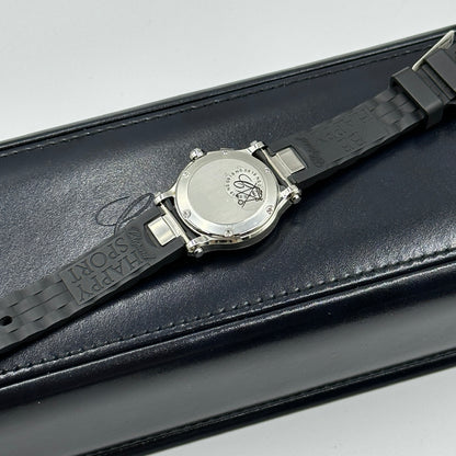 Chopard Happy Sport 30 mm 278590-3003 Weiß mit Diamantbesatz (Lünette aus Edelstahl) 2025