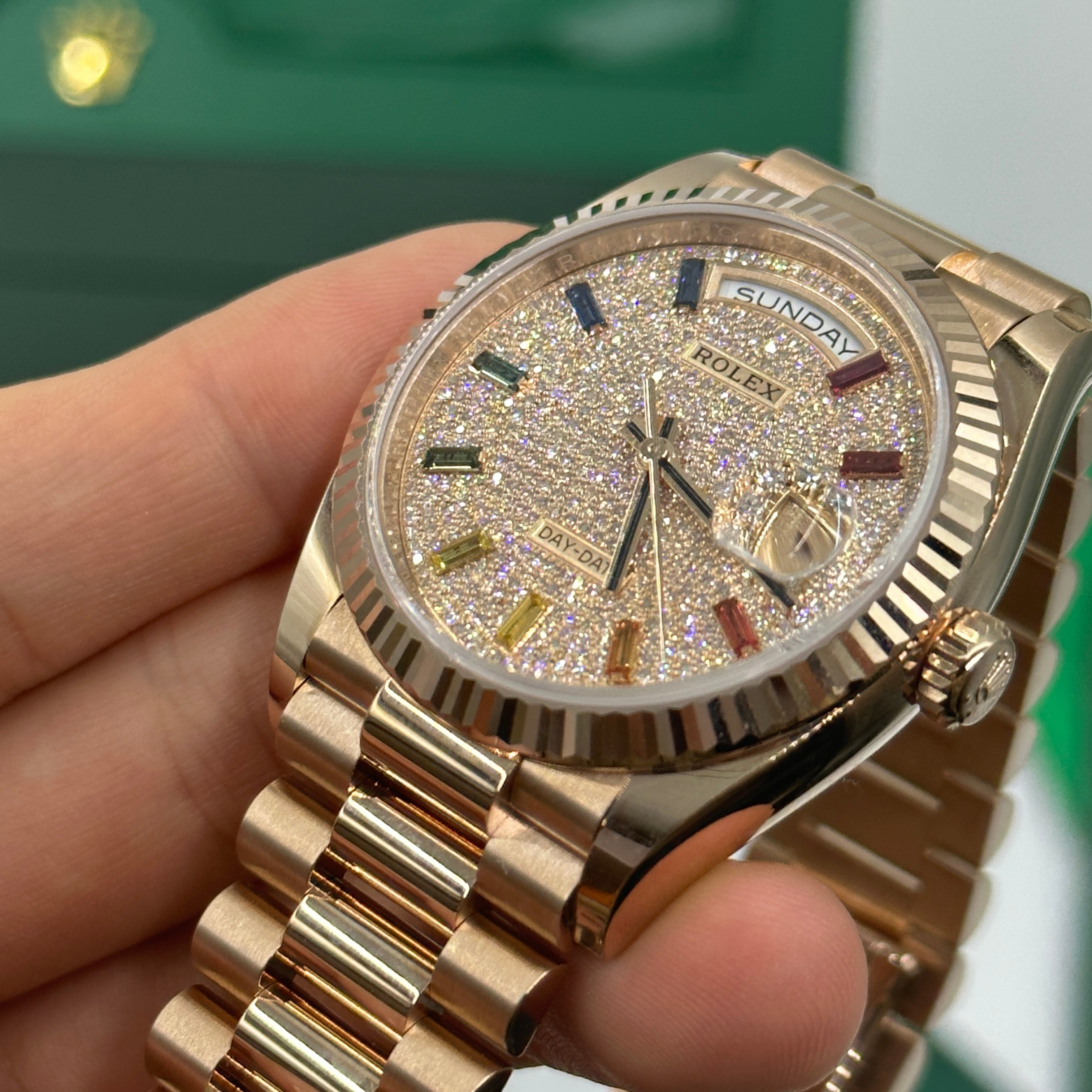 Rolex Day-Date 36 36mm 128235A Pavé 2025