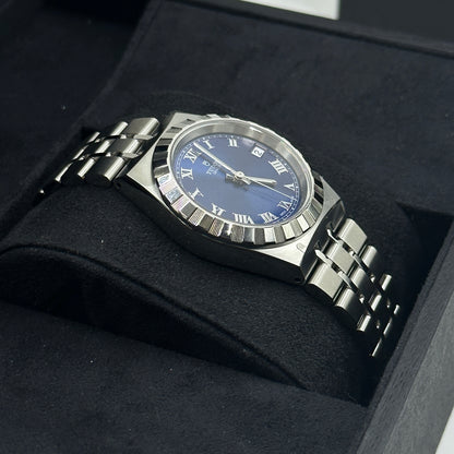 Tudor Tudor Royal 34 mm 28400-0006 Blauer römischer Stahl 2023