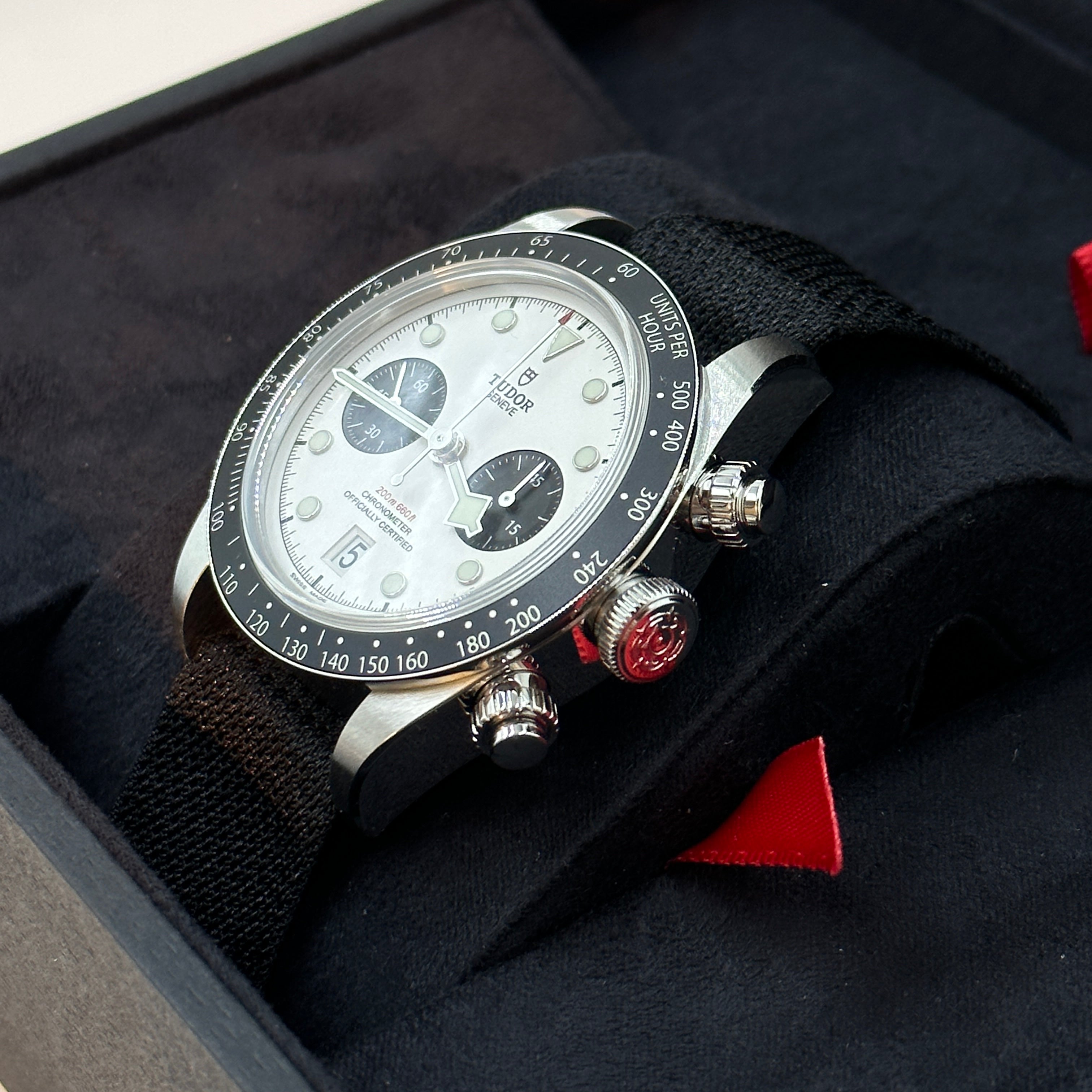 Tudor Black Bay Chrono 41 mm 79360N-0008 Weiß gewebt 2024