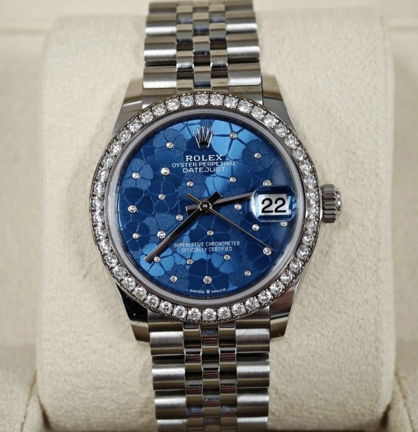 Rolex Datejust 31 278384RBR Blaue Blume Jubiläum 2025