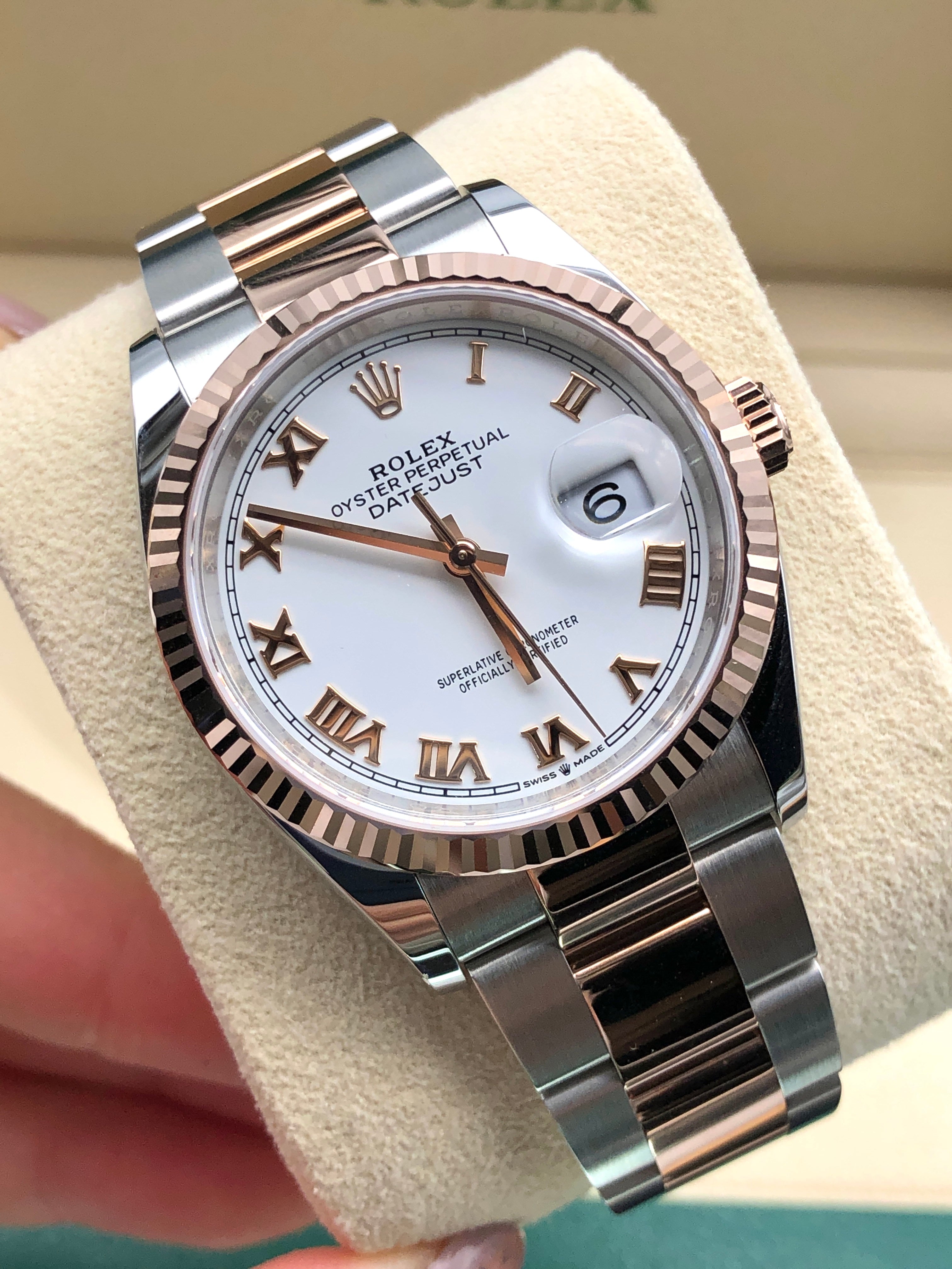 Rolex Datejust 36 126231 Weiße römische Auster 2025