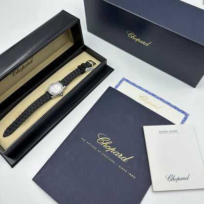 Chopard Happy Sport 30 mm 278590-3003 Weiß mit Diamantbesatz (Lünette aus Edelstahl) 2025