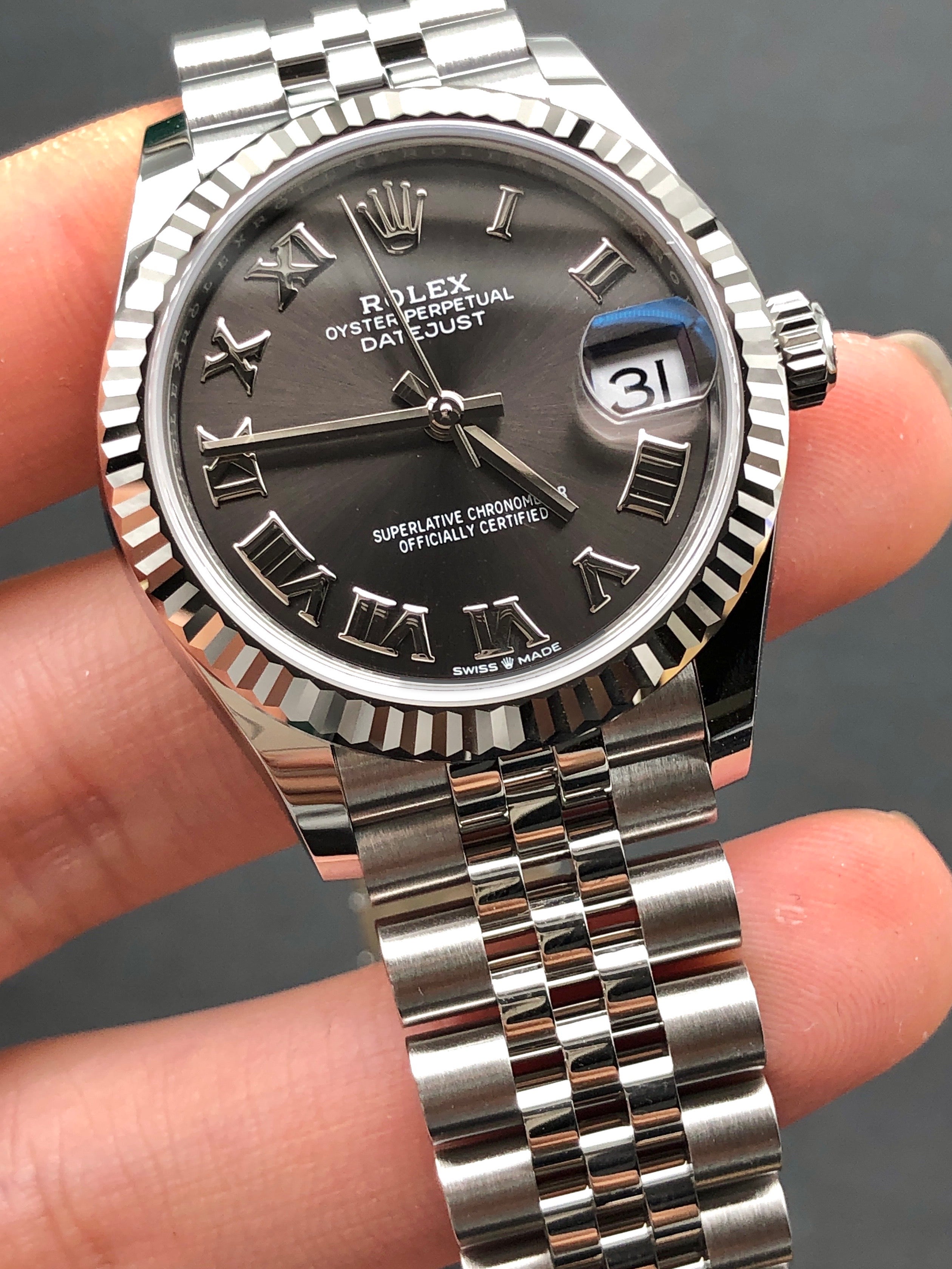 Rolex Datejust 31 278274 Dunkelgraues römisches Jubiläum 2025