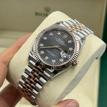 Rolex Datejust 36 126231G Grau geriffeltes Jubiläum 2024