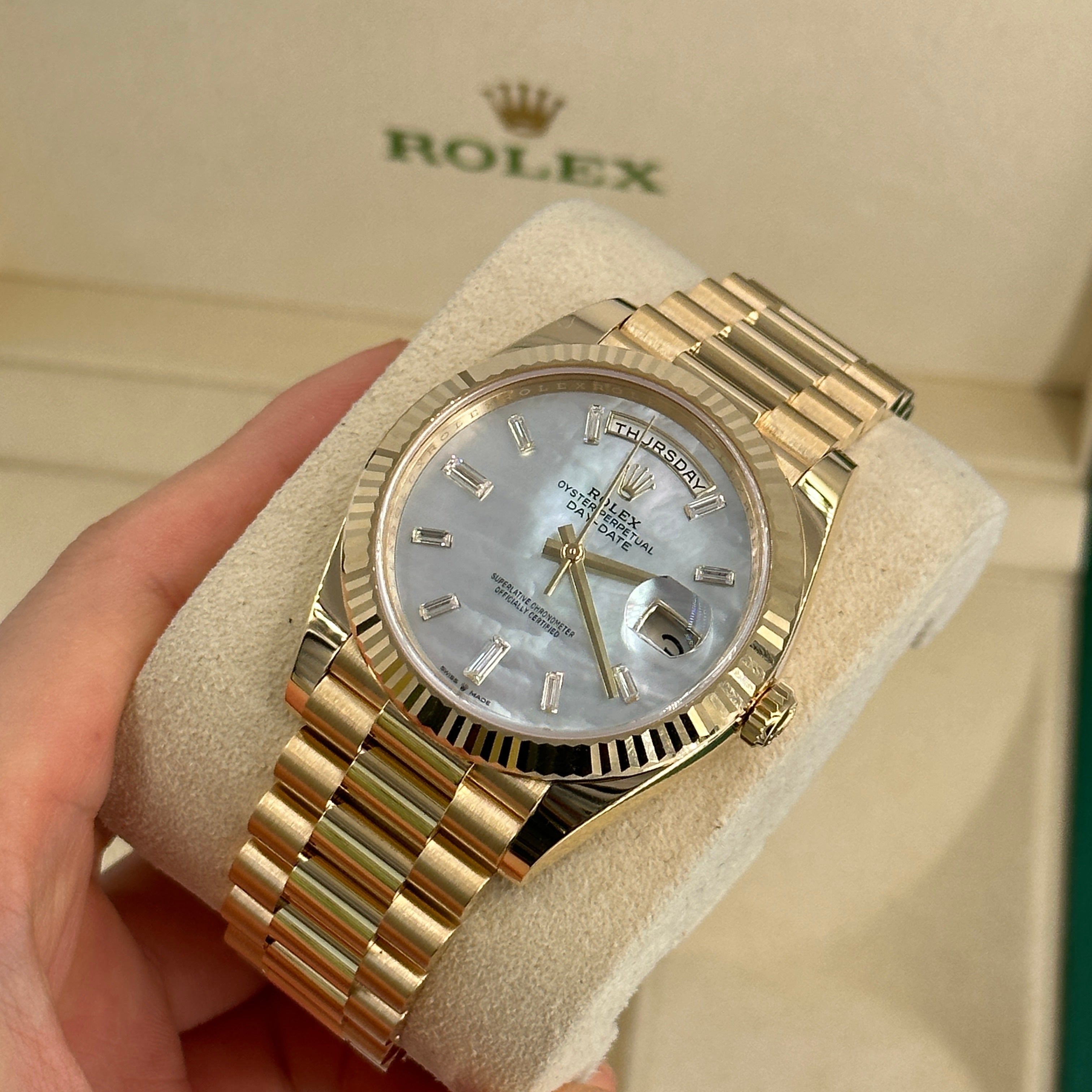 Rolex Day-Date 40 40 mm 228238 Silber Index 2023