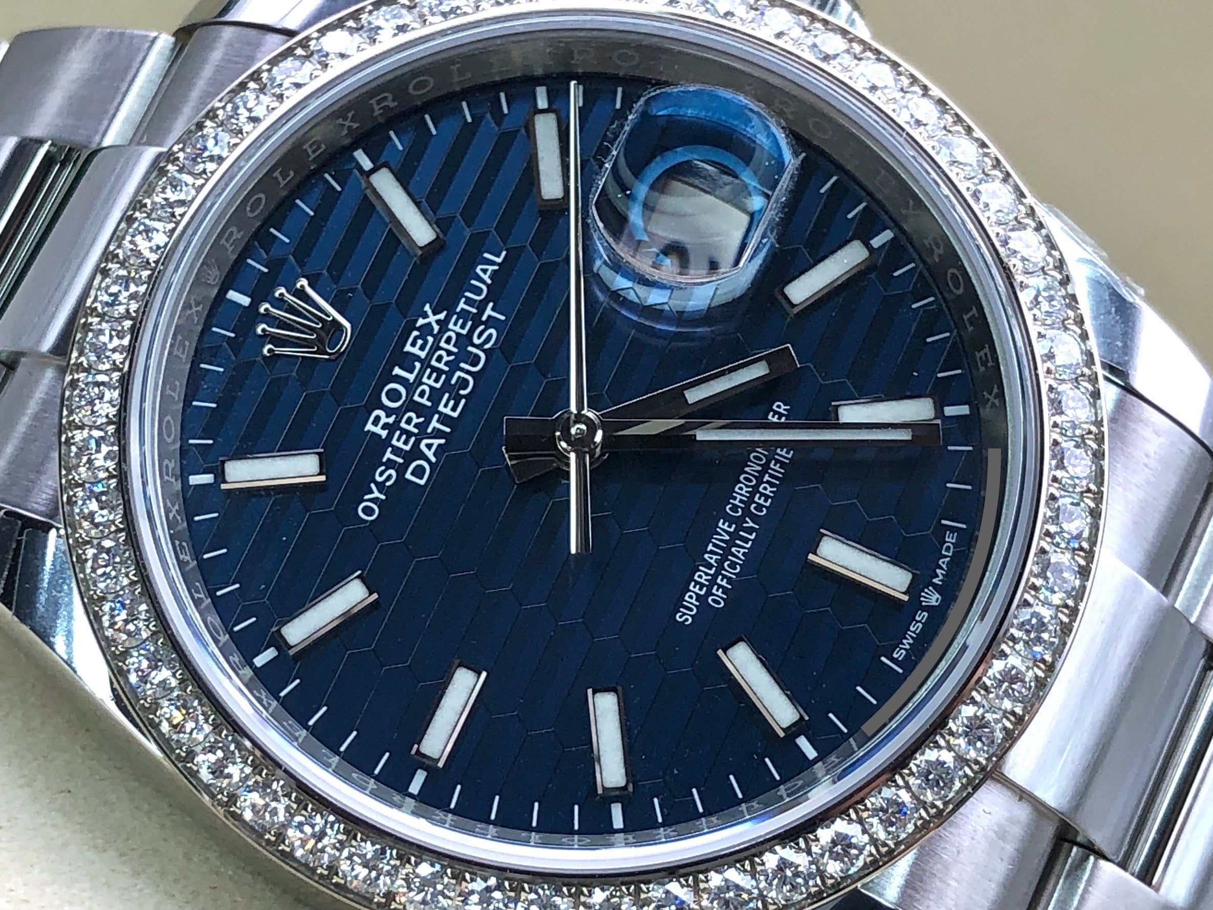 Rolex Datejust 36 126284RBR Geriffelte blaue Auster 2021