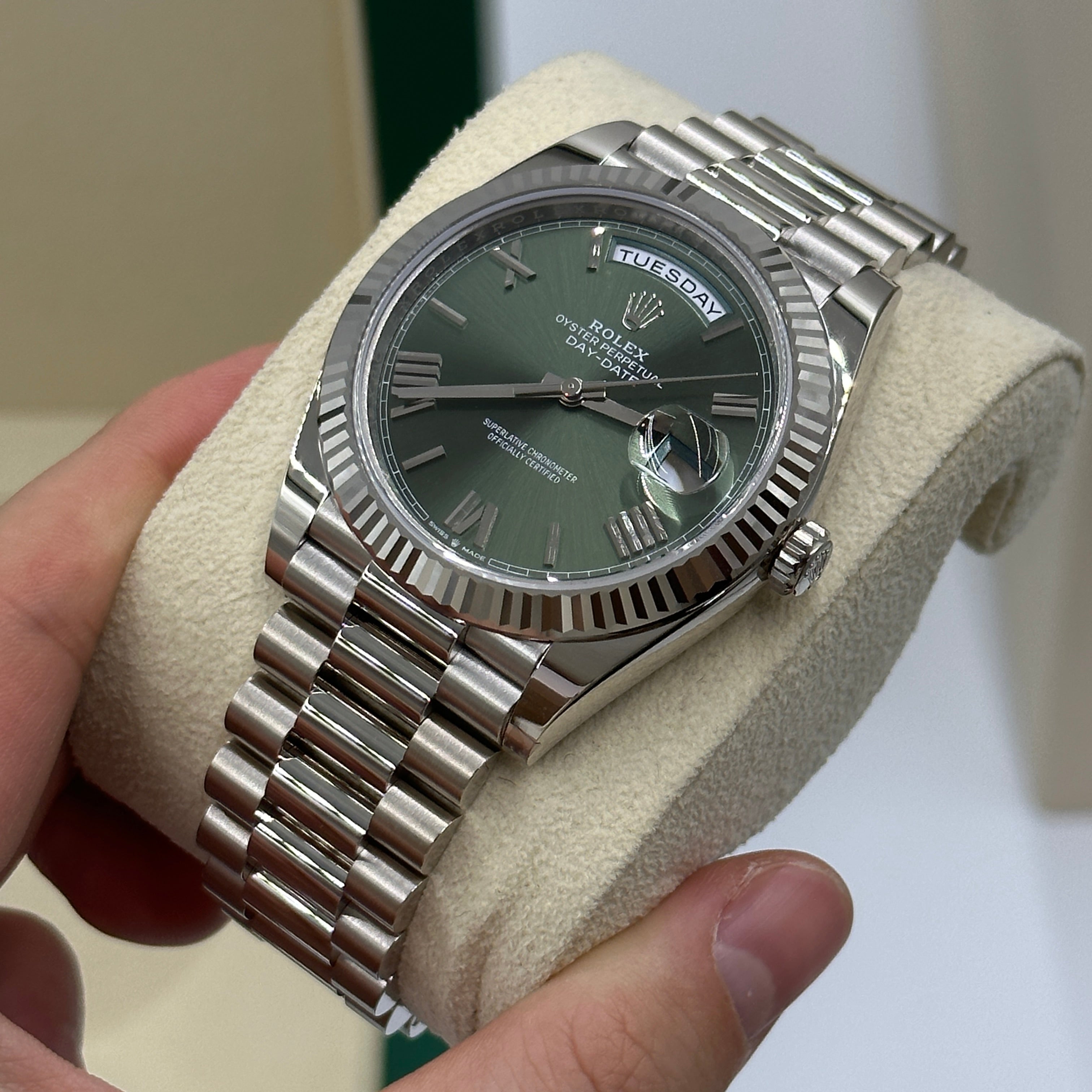 Rolex Day-Date 40 40 mm 228239 Grün Roman 2024