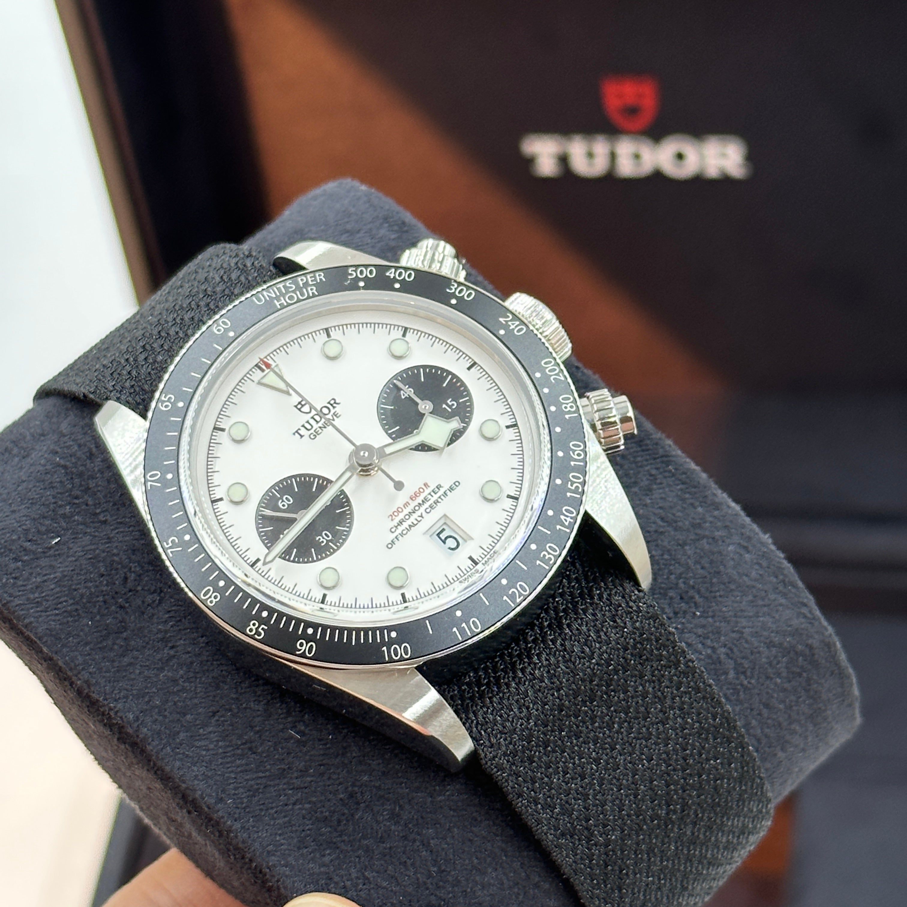 Tudor Black Bay Chrono 41 mm 79360N-0008 Weiß gewebt 2024