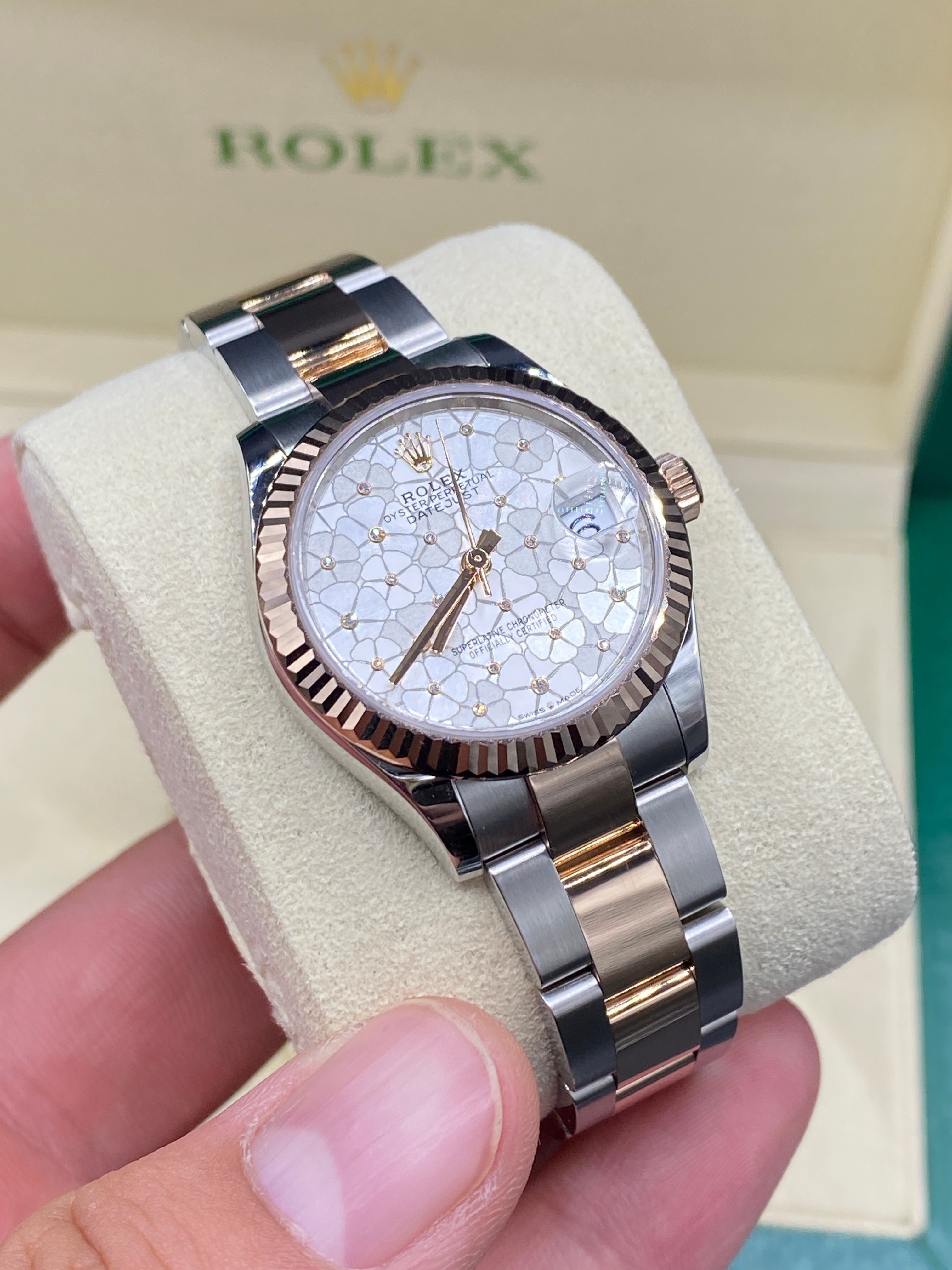 Rolex Datejust 31 278271 Silber Floral Oyster 2024