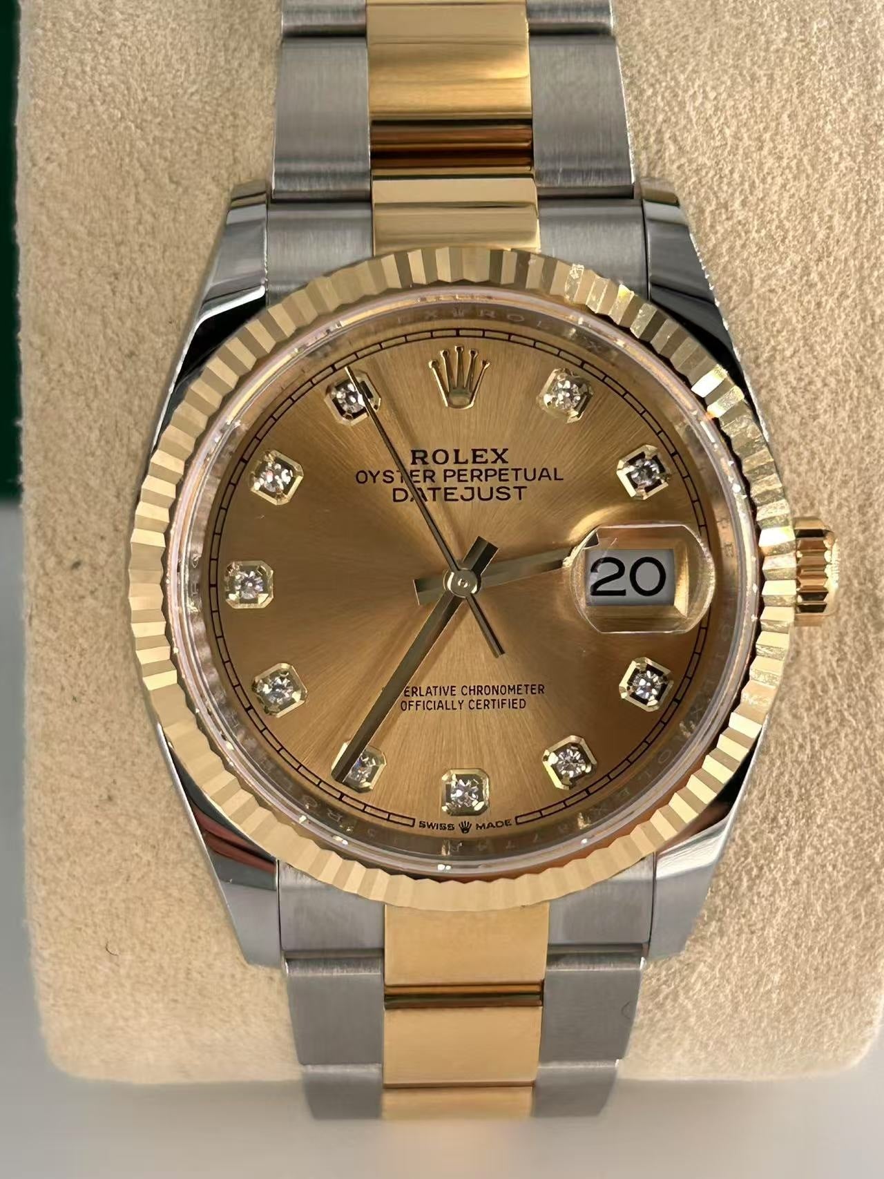 Rolex Datejust 36 126233G Champ Oyster 2025