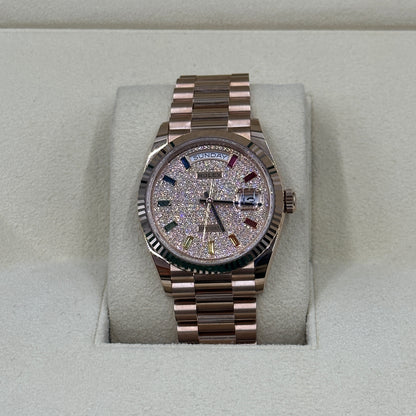 Rolex Day-Date 36 36mm 128235A Pavé 2025