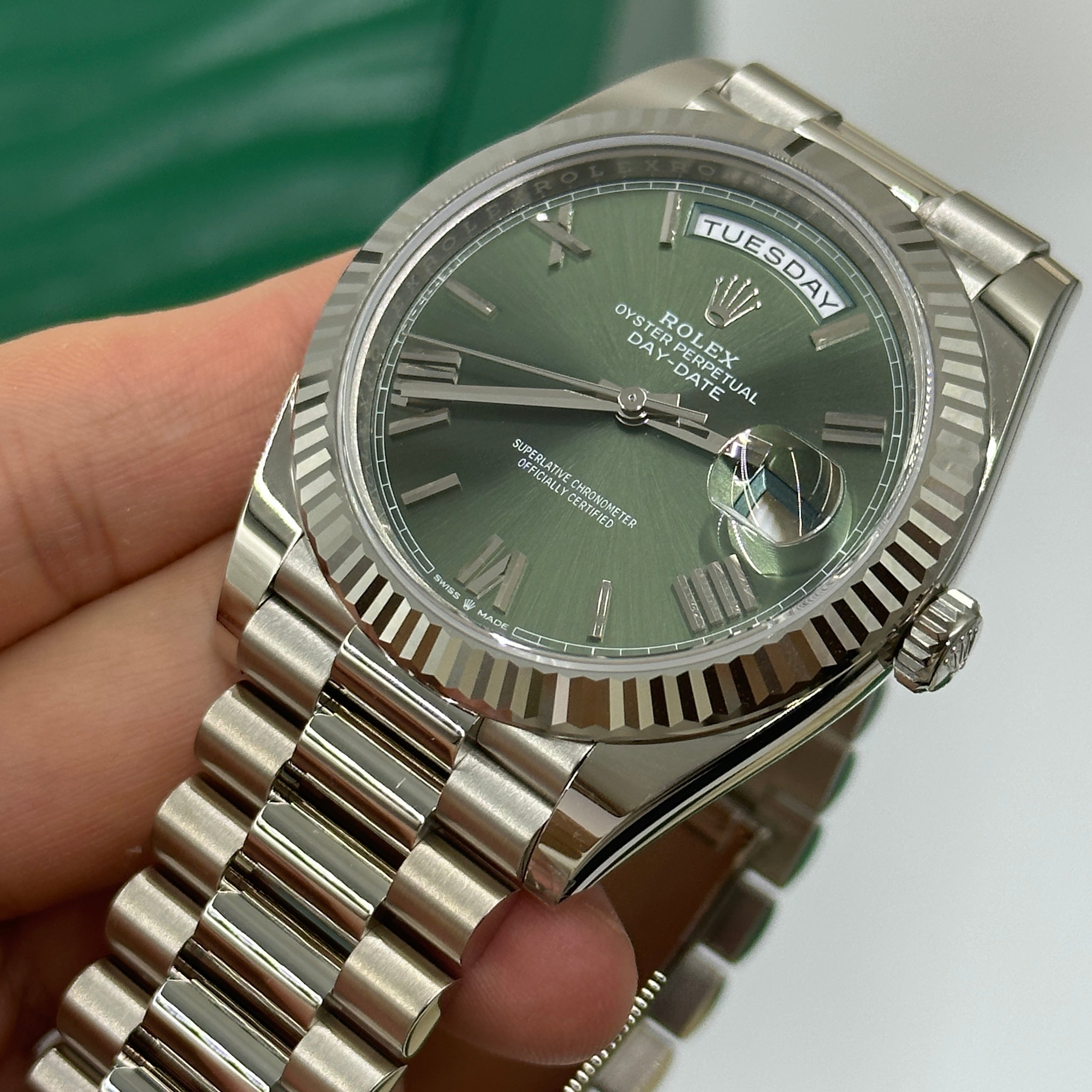Rolex Day-Date 40 40 mm 228239 Grün Roman 2024