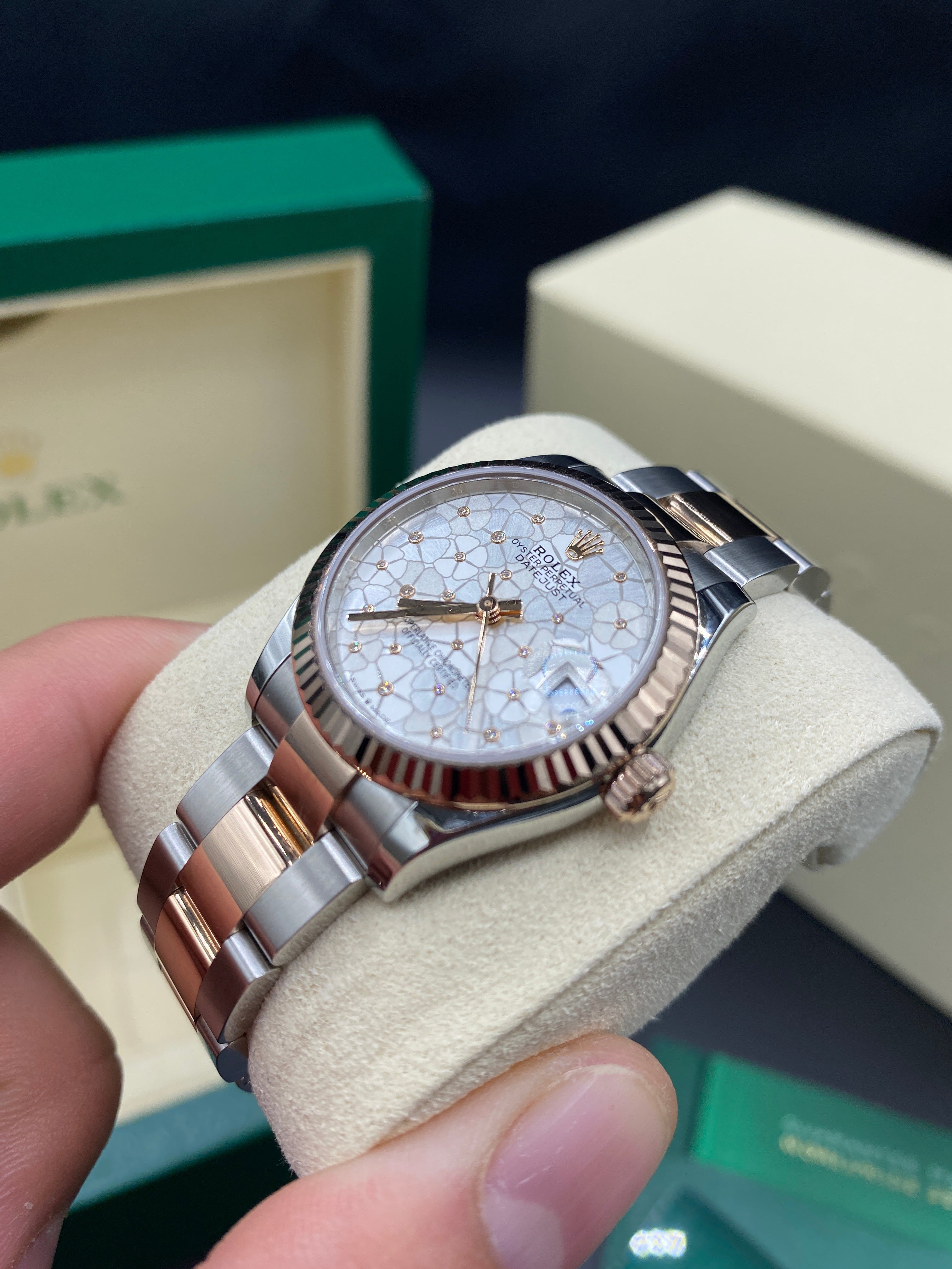 Rolex Datejust 31 278271 Silber Floral Oyster 2024