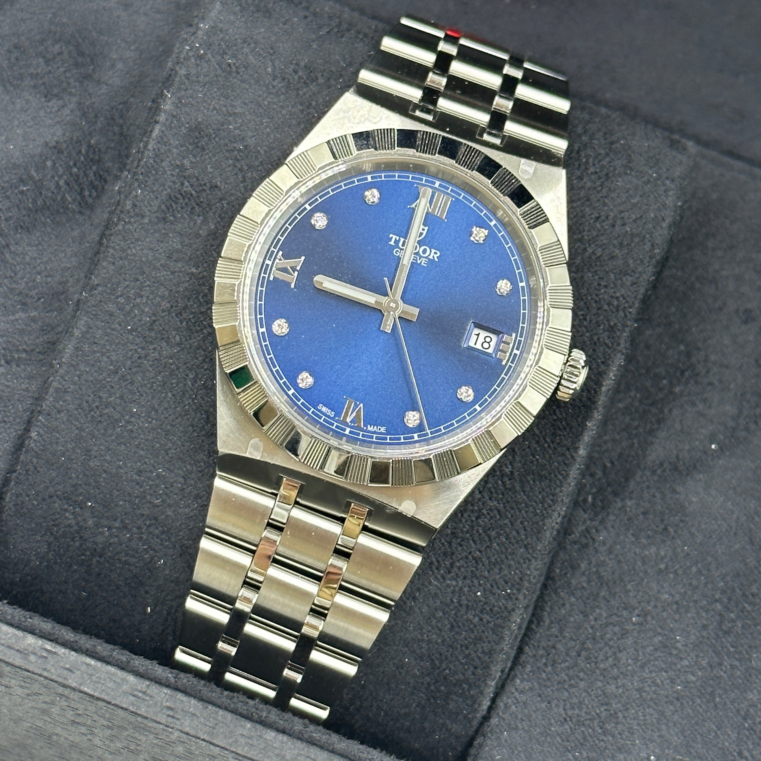 Tudor Tudor Royal 38 mm 28500-0006 Blaue Diamanten Stahl 2024