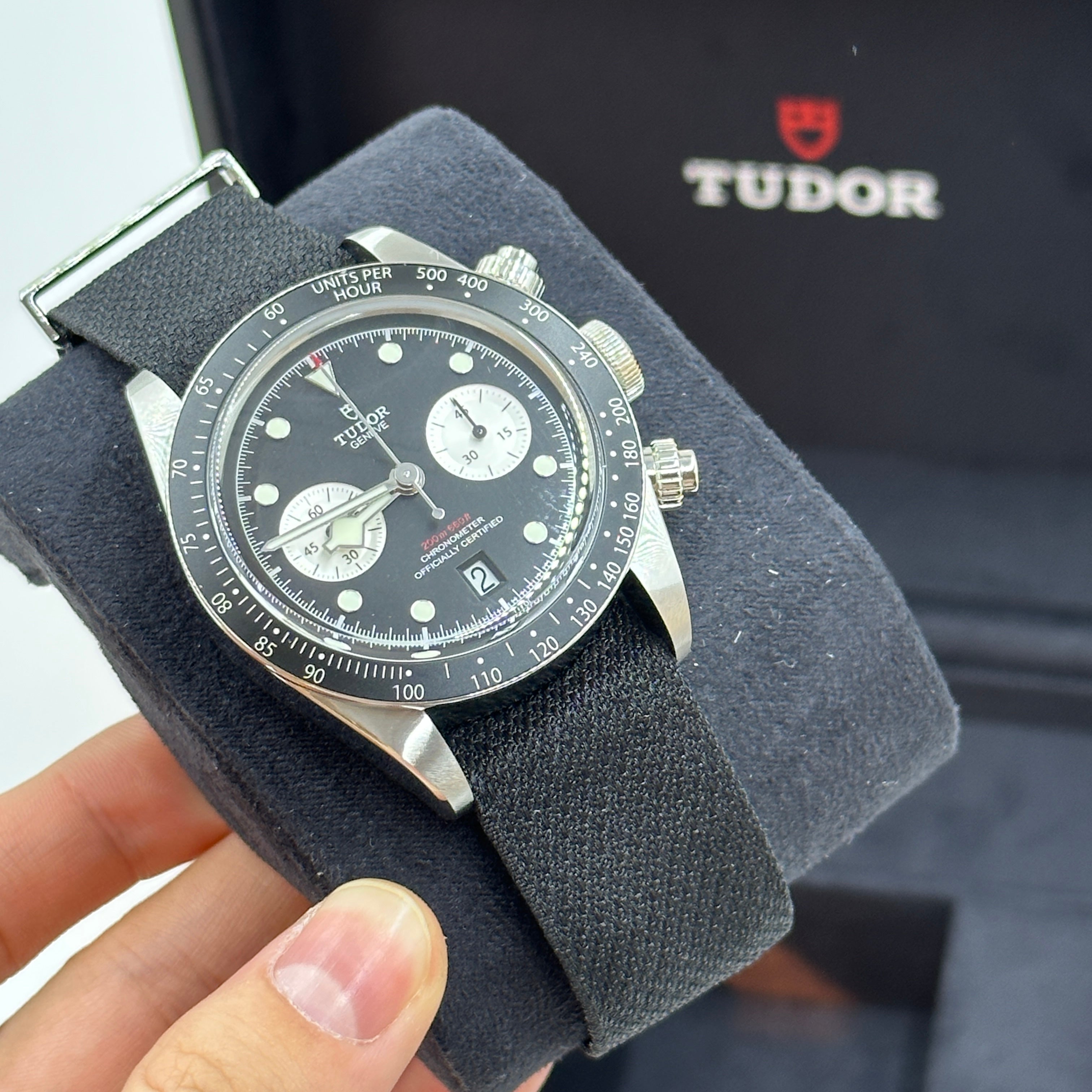Tudor Black Bay Chrono 41 mm 79360N-0007 Schwarz gewebt 2023