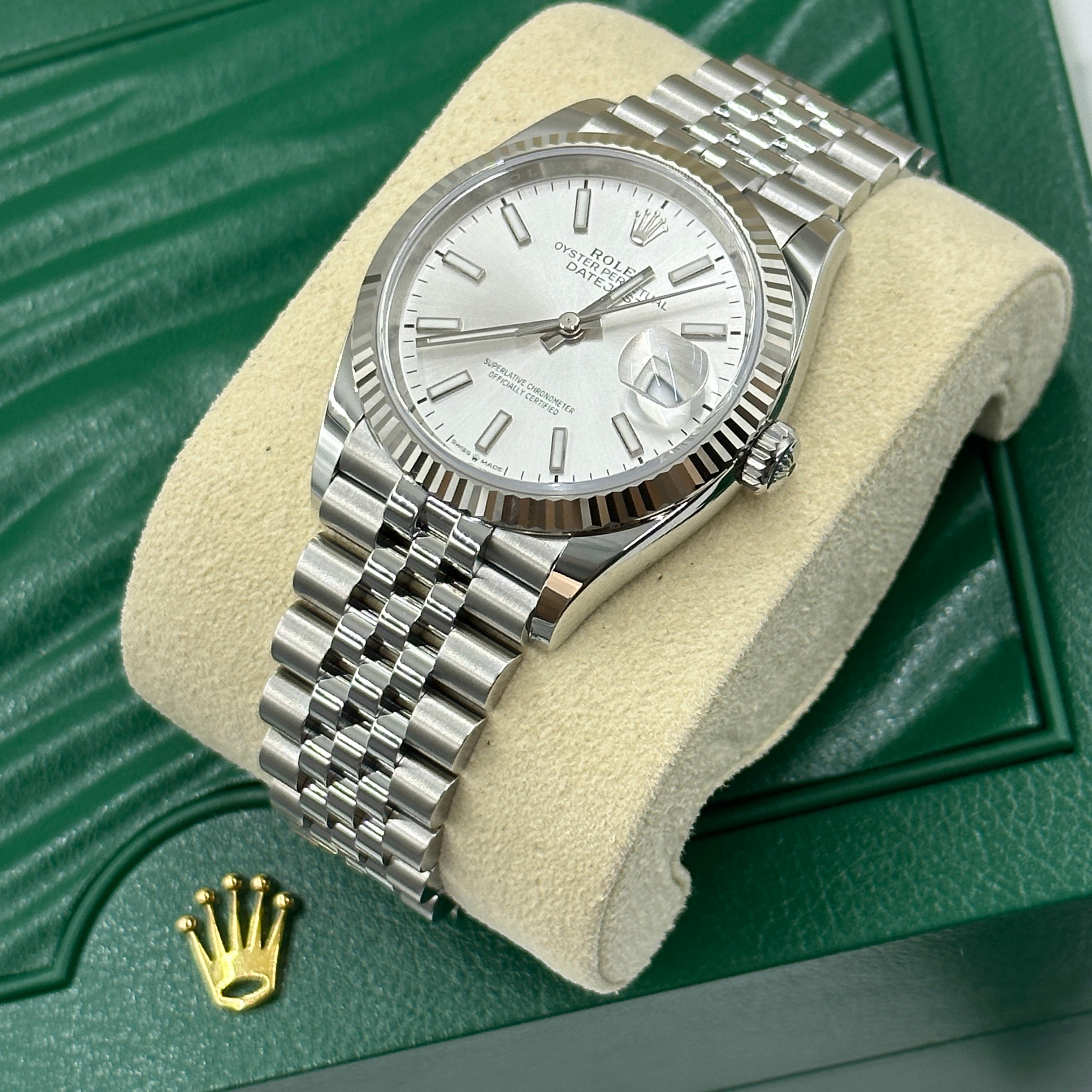 Rolex Datejust 36 126234 Silber Index Jubilee 2025