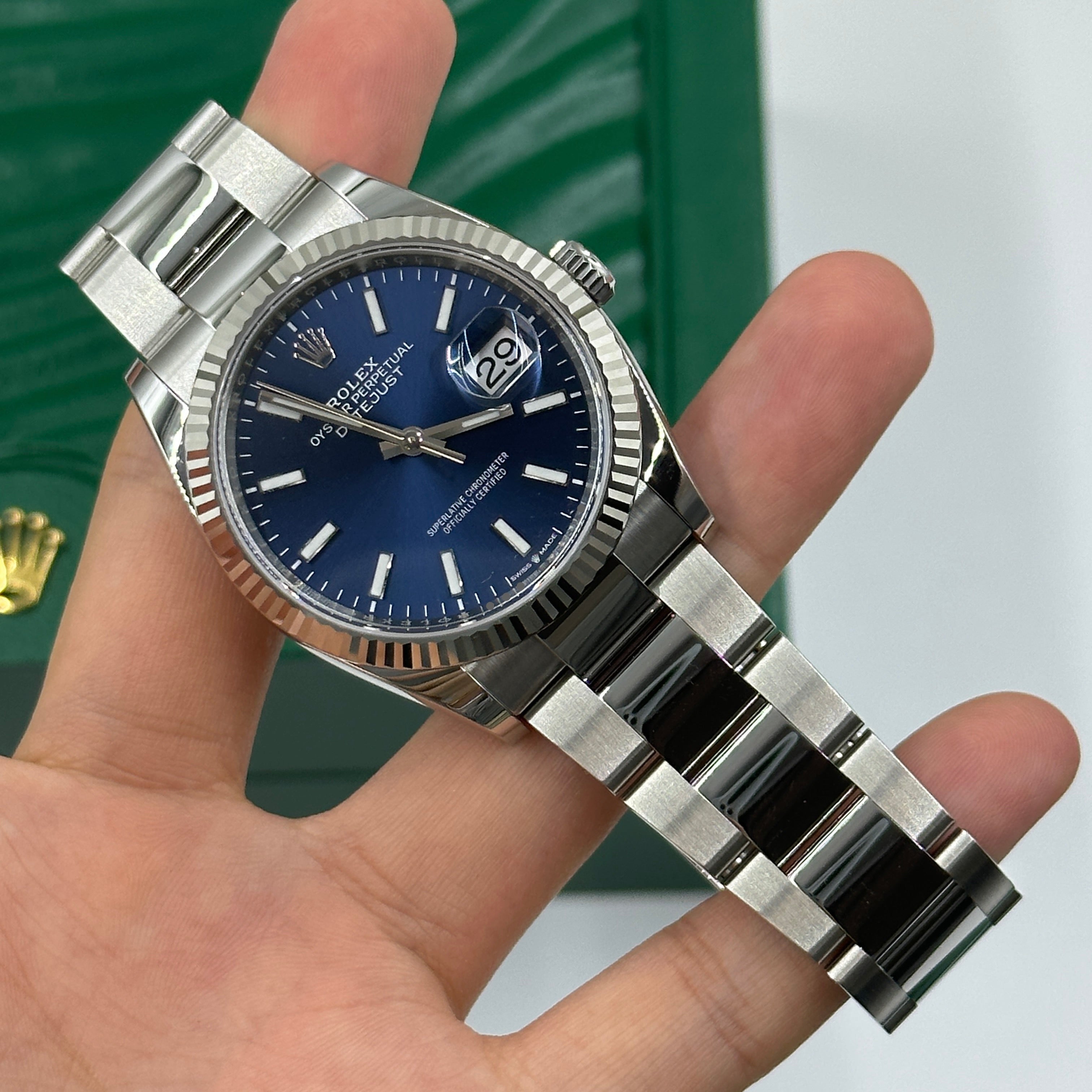 Rolex Datejust 36 126234 Blauer Index Oyster 2025