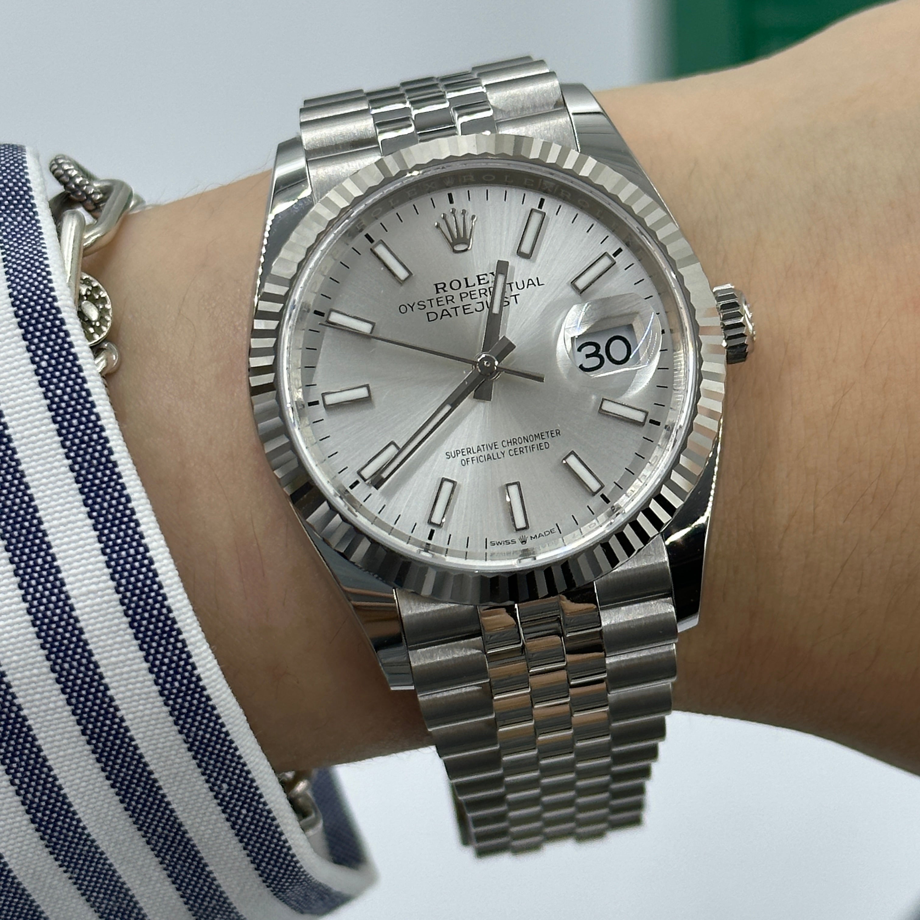 Rolex Datejust 36 126234 Silber Index Jubilee 2025