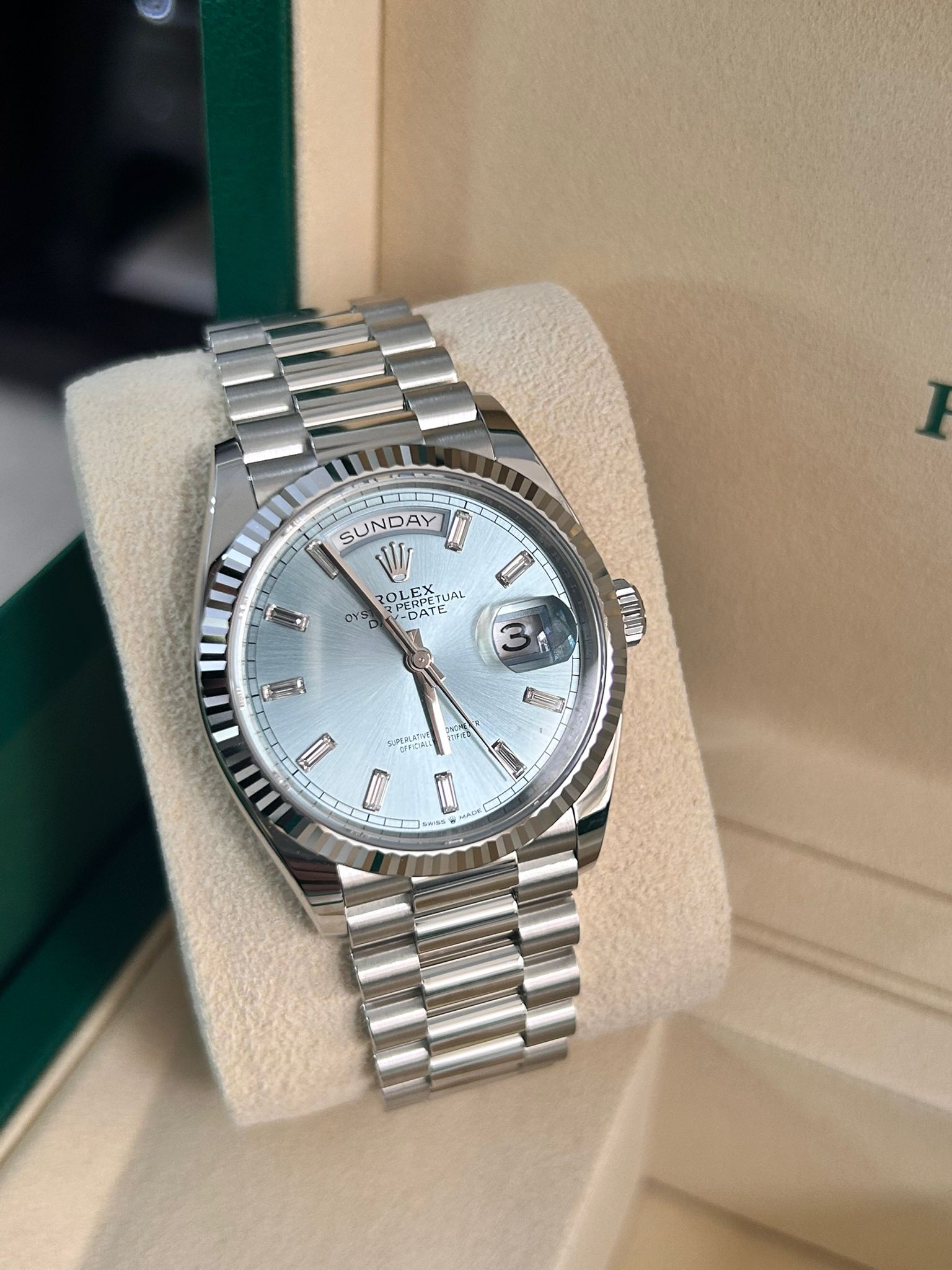 Rolex Day-Date 36 128236 A ICE BLUE
