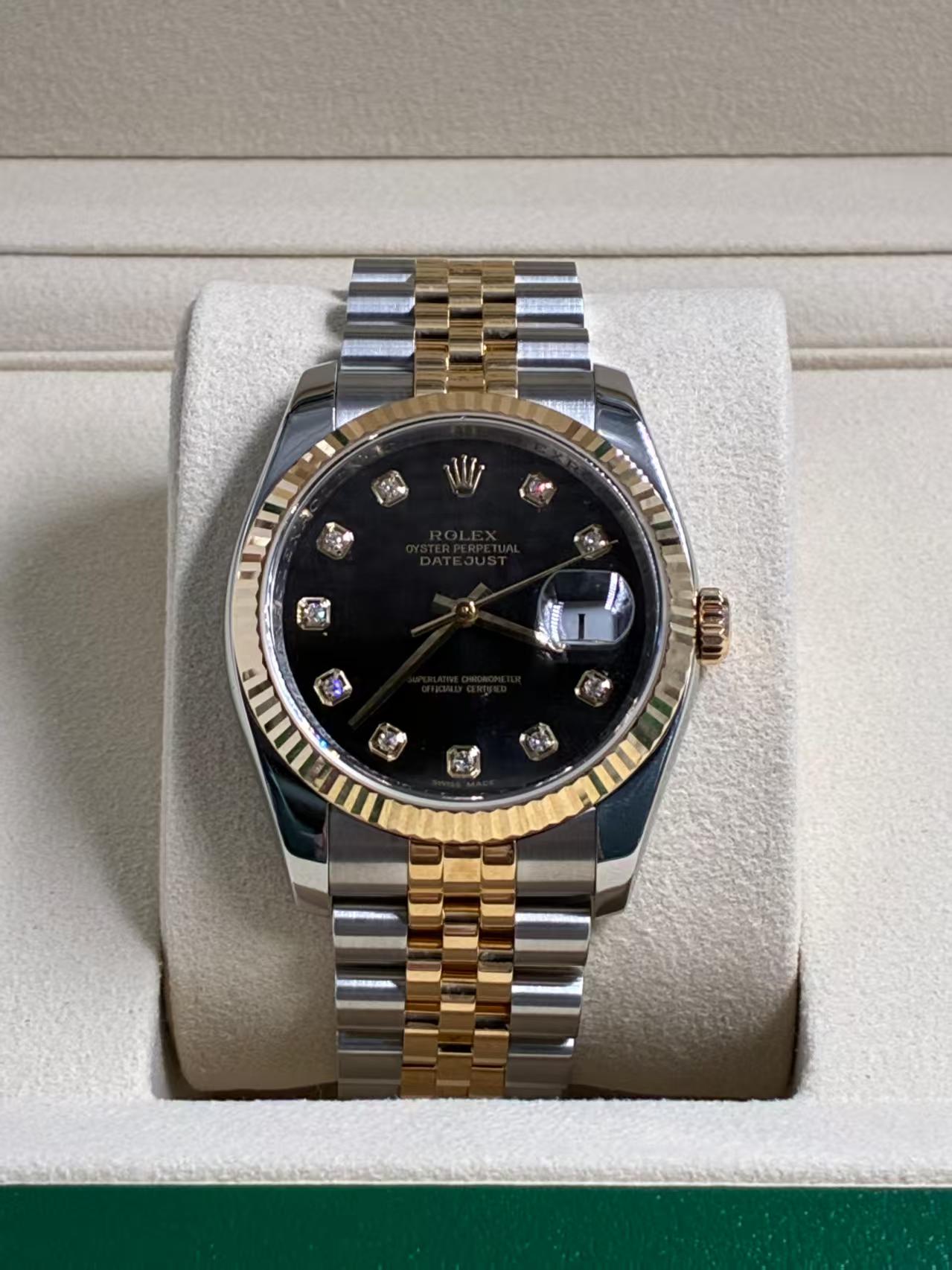 Rolex Datejust 36   116233G BLACK JUB  2009 full set