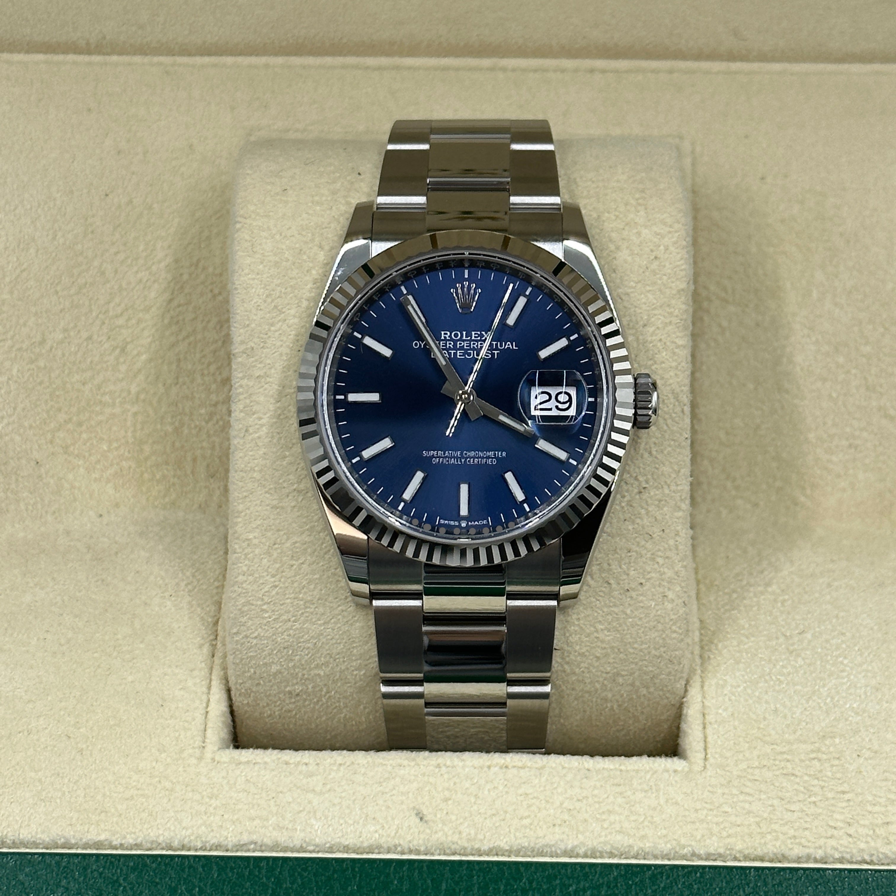 Rolex Datejust 36 126234 Blauer Index Oyster 2025