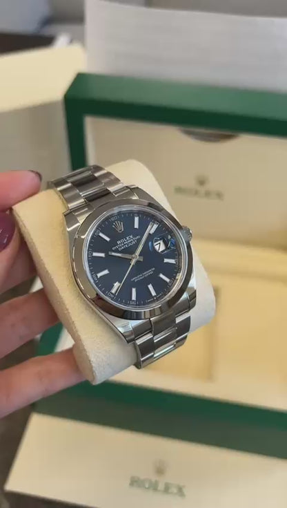 Rolex Datejust 41 126300 Blauer Index Oyster 2024