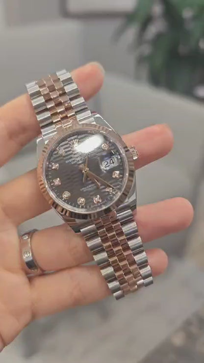Rolex Datejust 36 126231G Grau geriffelte Oyster 2024