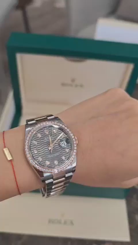 Rolex Datejust 36 126281RBR G Grau geriffelte Oyster 2024