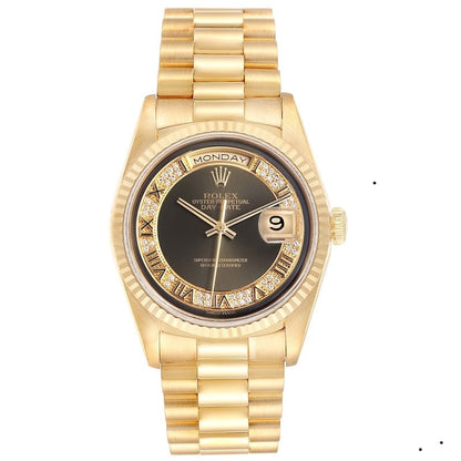Rolex Day-Date 36 18238 Black Naked